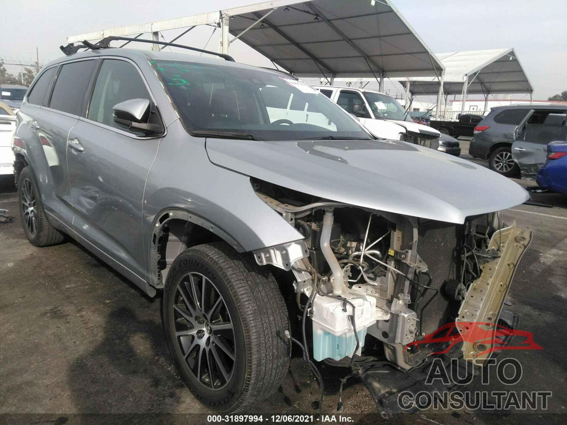 TOYOTA HIGHLANDER 2017 - 5TDJZRFH8HS470460