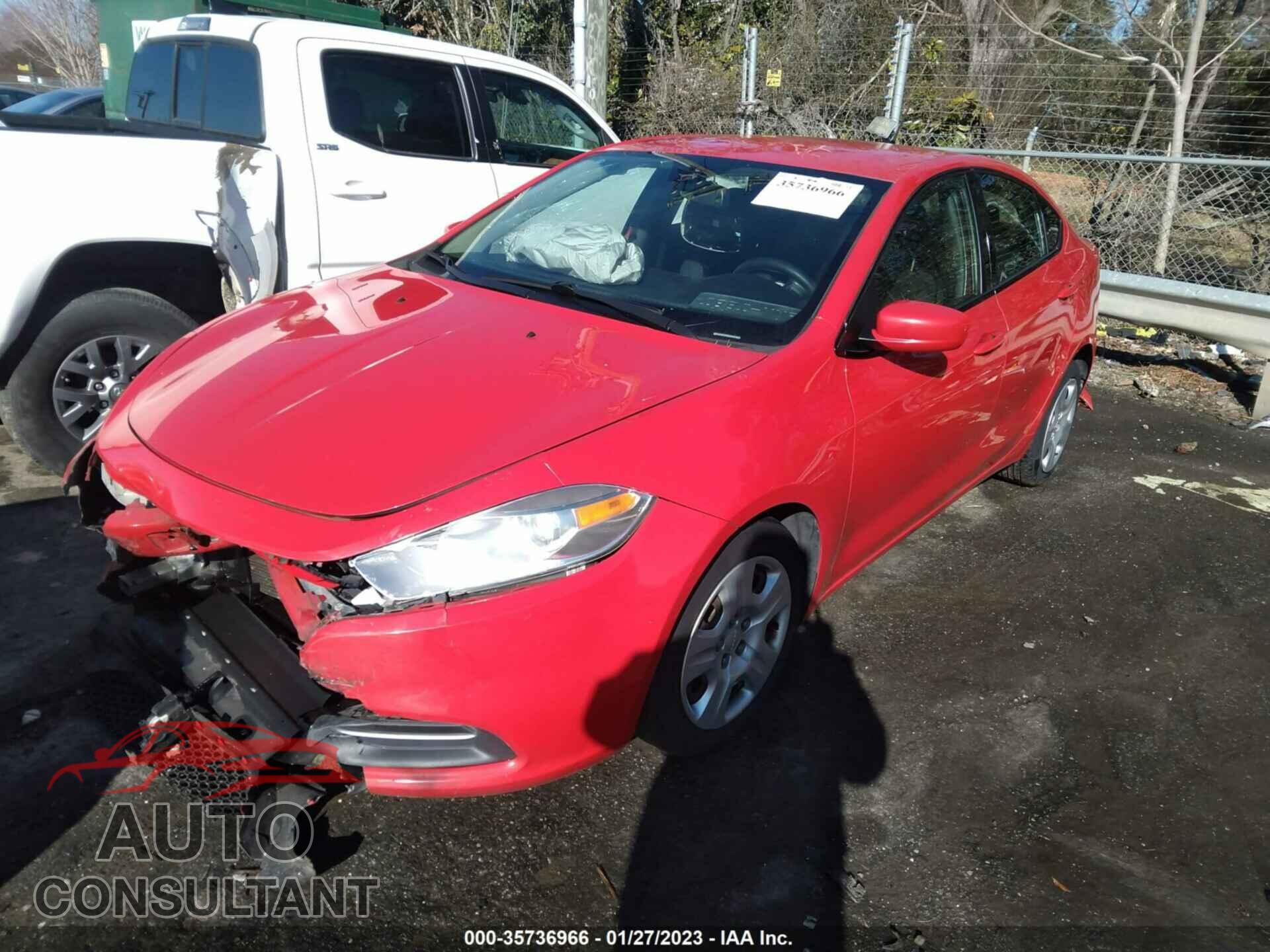 DODGE DART 2016 - 1C3CDFAAXGD644740