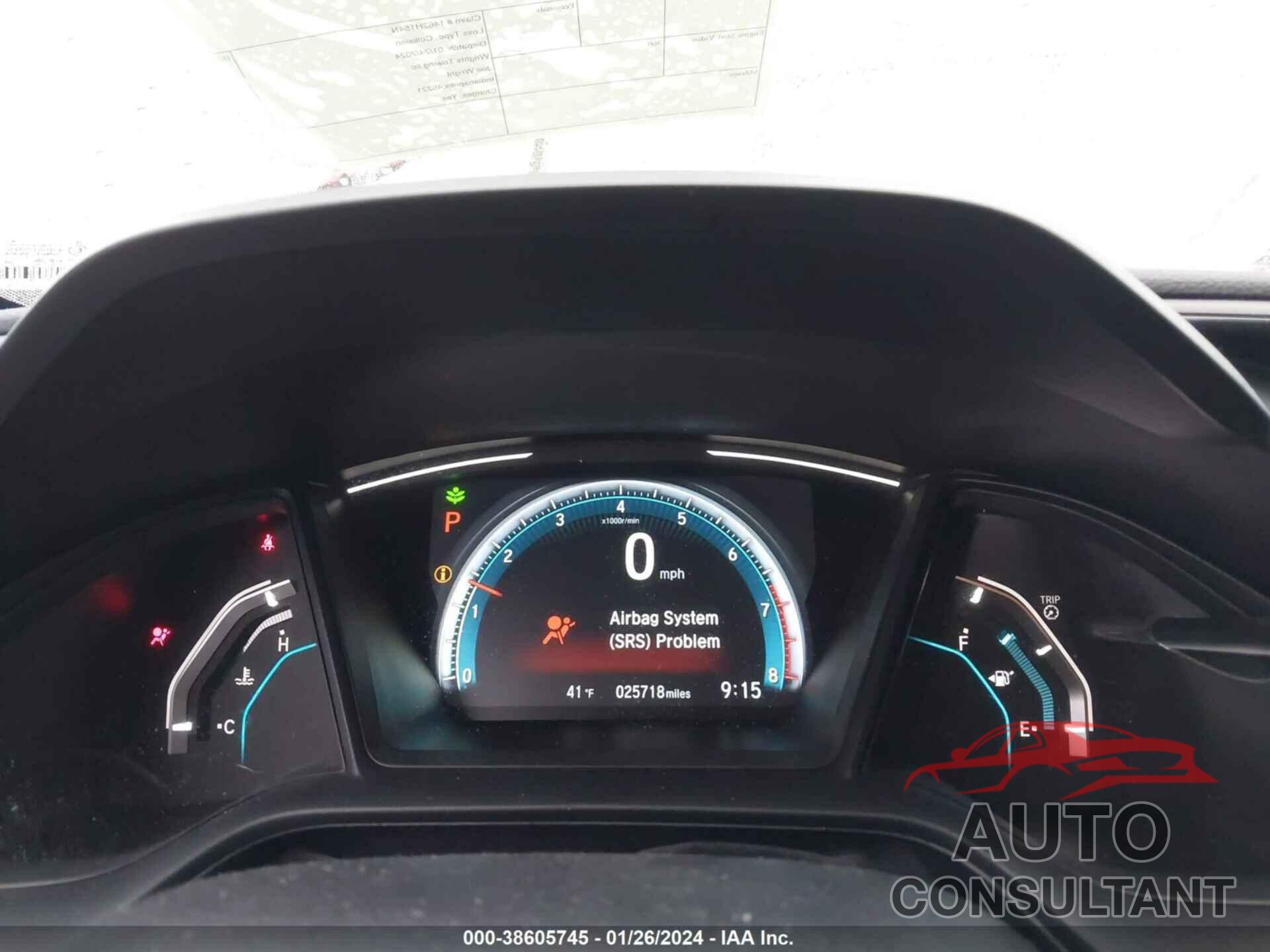 HONDA CIVIC 2019 - 2HGFC2F64KH562413