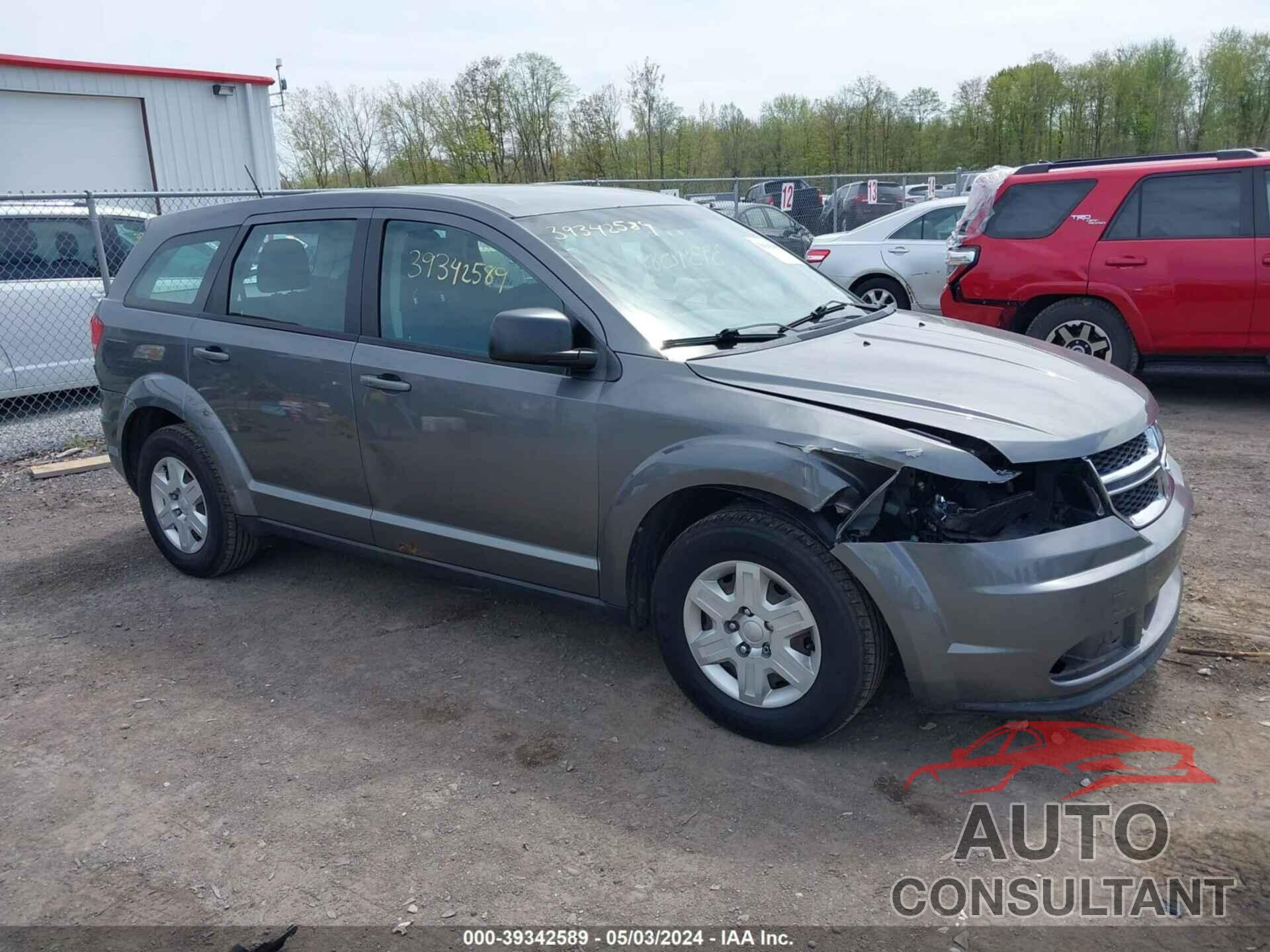 DODGE JOURNEY 2012 - 3C4PDCAB6CT390842