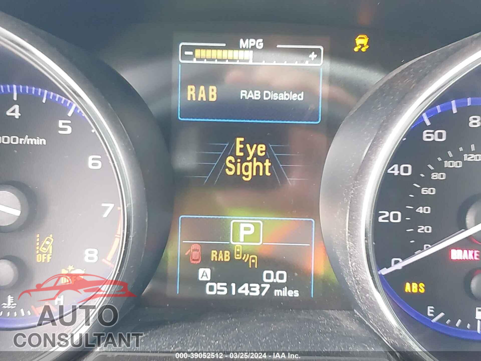 SUBARU OUTBACK 2017 - 4S4BSENC8H3324399