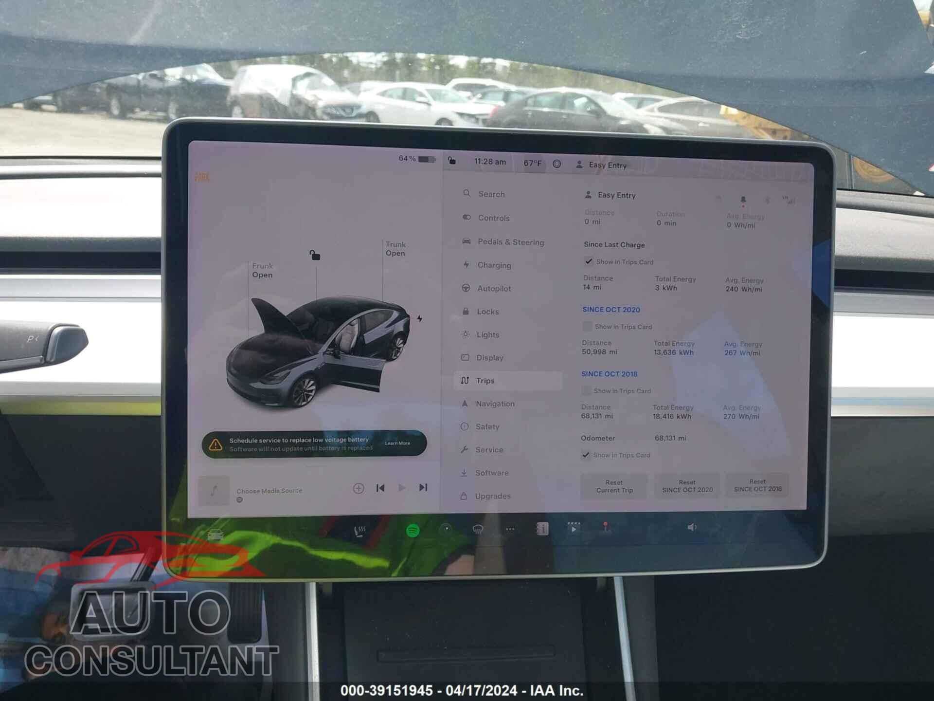 TESLA MODEL 3 2018 - 5YJ3E1EBXJF097161