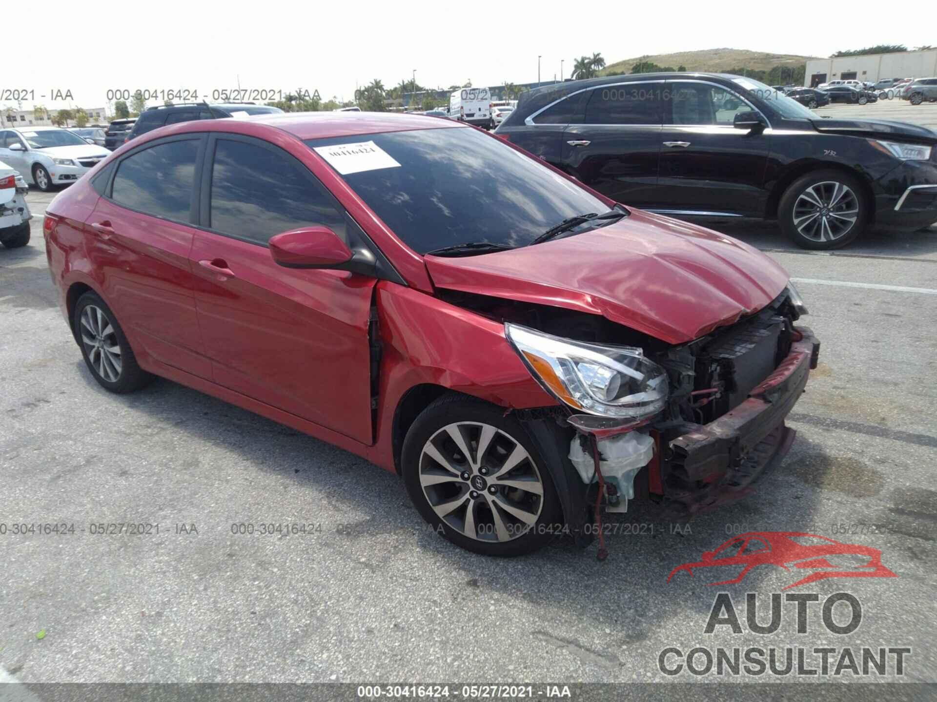 HYUNDAI ACCENT 2016 - KMHCU4AE7GU050282