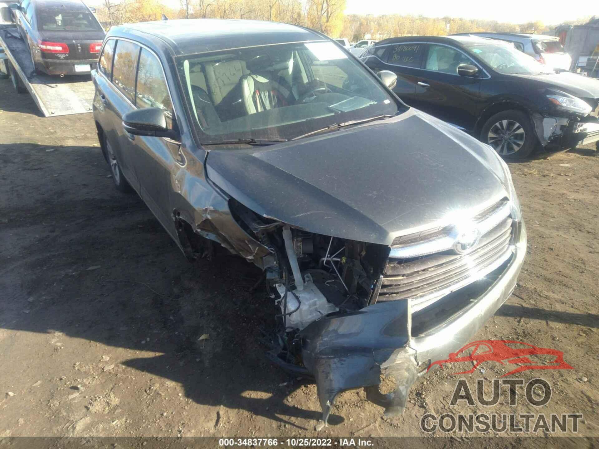 TOYOTA HIGHLANDER 2016 - 5TDBKRFH0GS289540