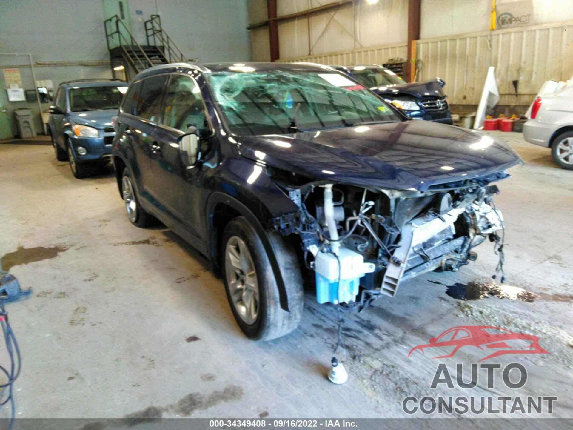 TOYOTA HIGHLANDER 2016 - 5TDDKRFH5GS343472