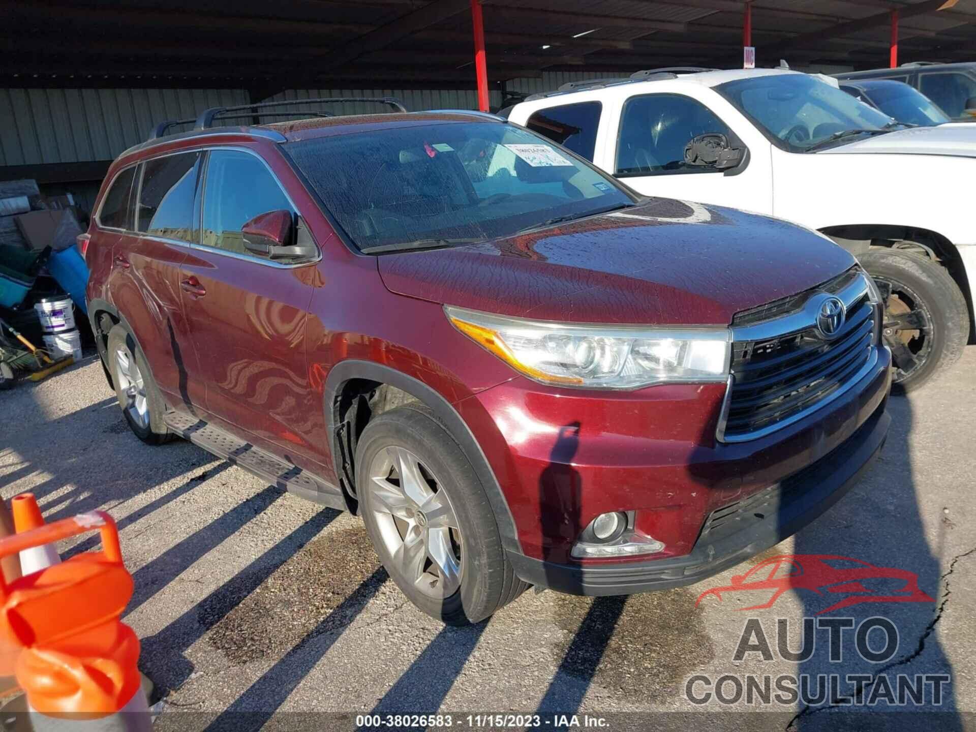 TOYOTA HIGHLANDER 2016 - 5TDYKRFHXGS127344