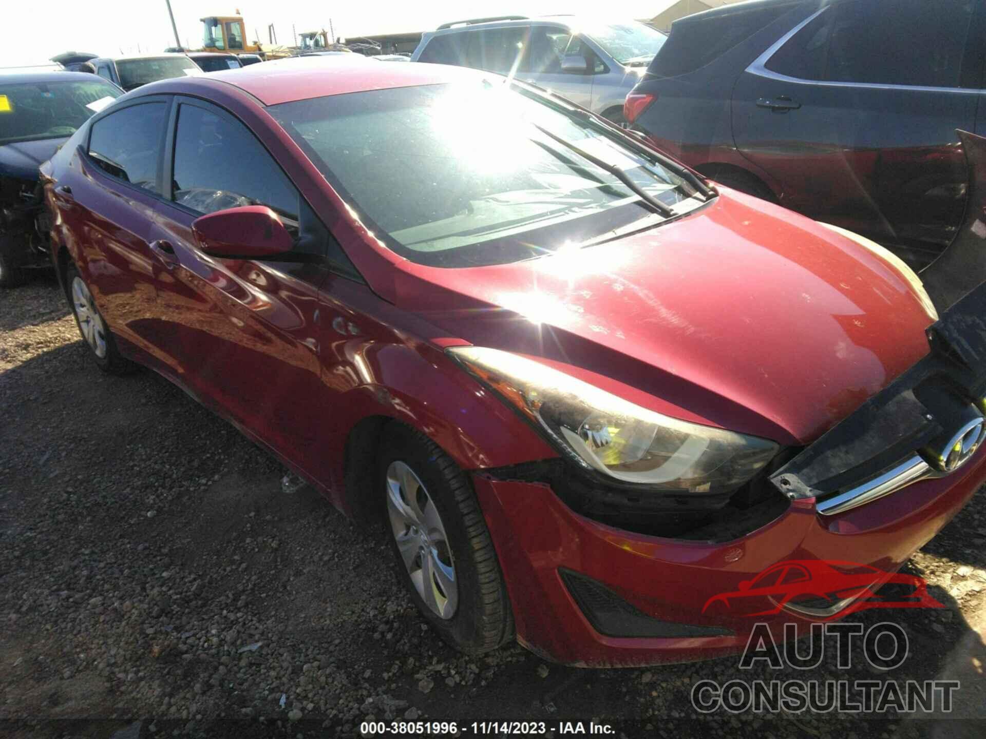 HYUNDAI ELANTRA 2016 - KMHDH4AEXGU625211