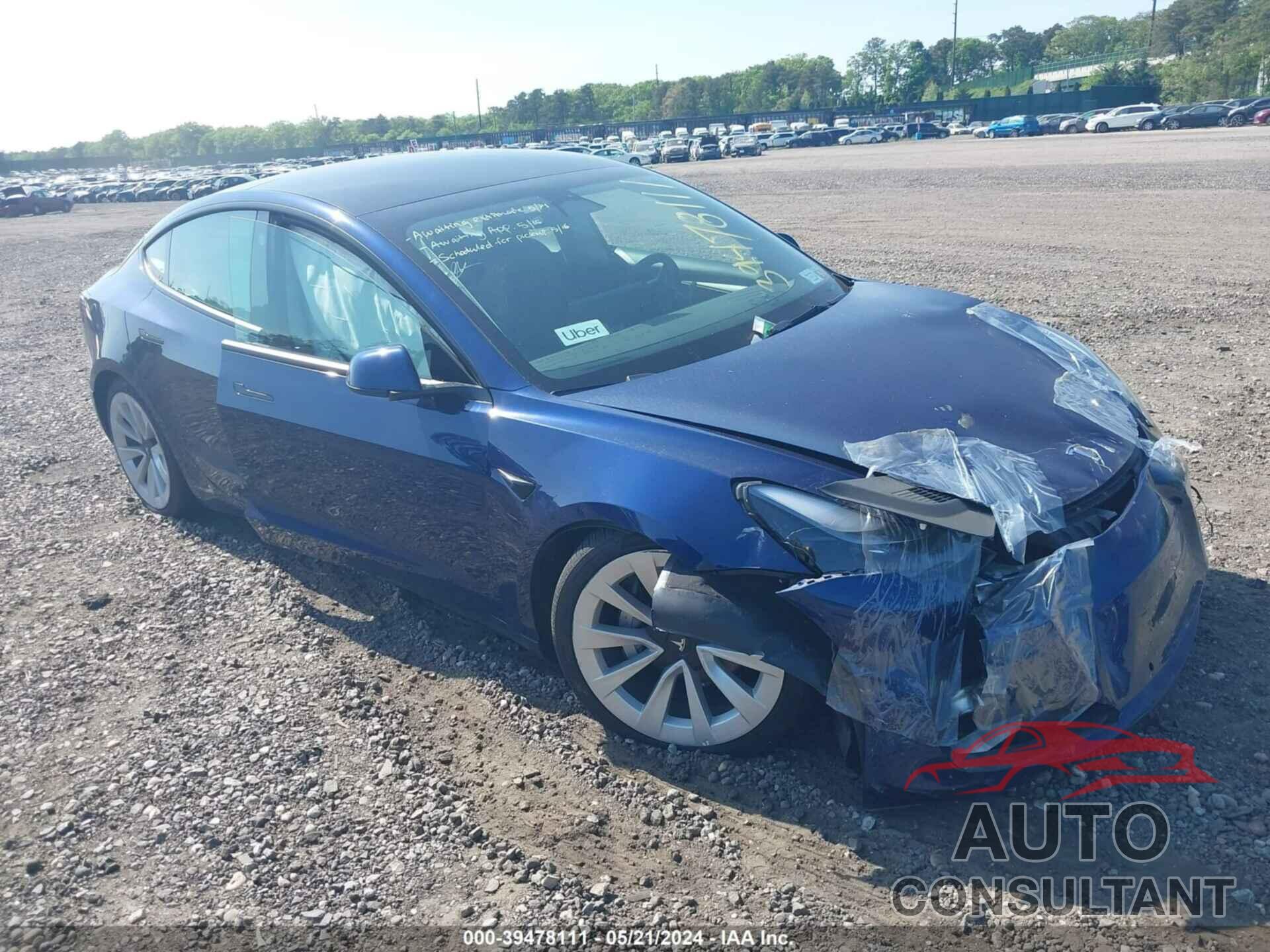 TESLA MODEL 3 2022 - 5YJ3E1EA6NF372621