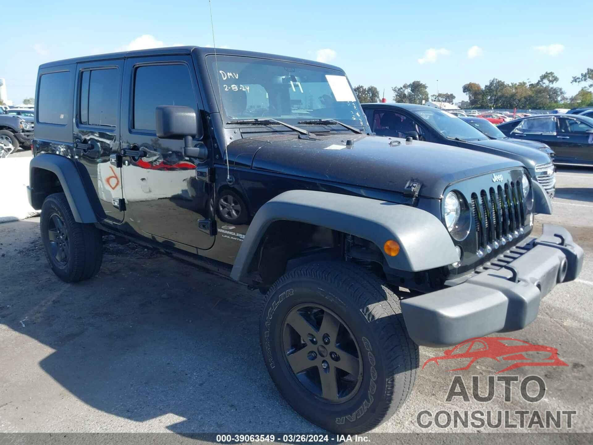 JEEP WRANGLER JK UNLIMITED 2018 - 1C4HJWDGXJL931020