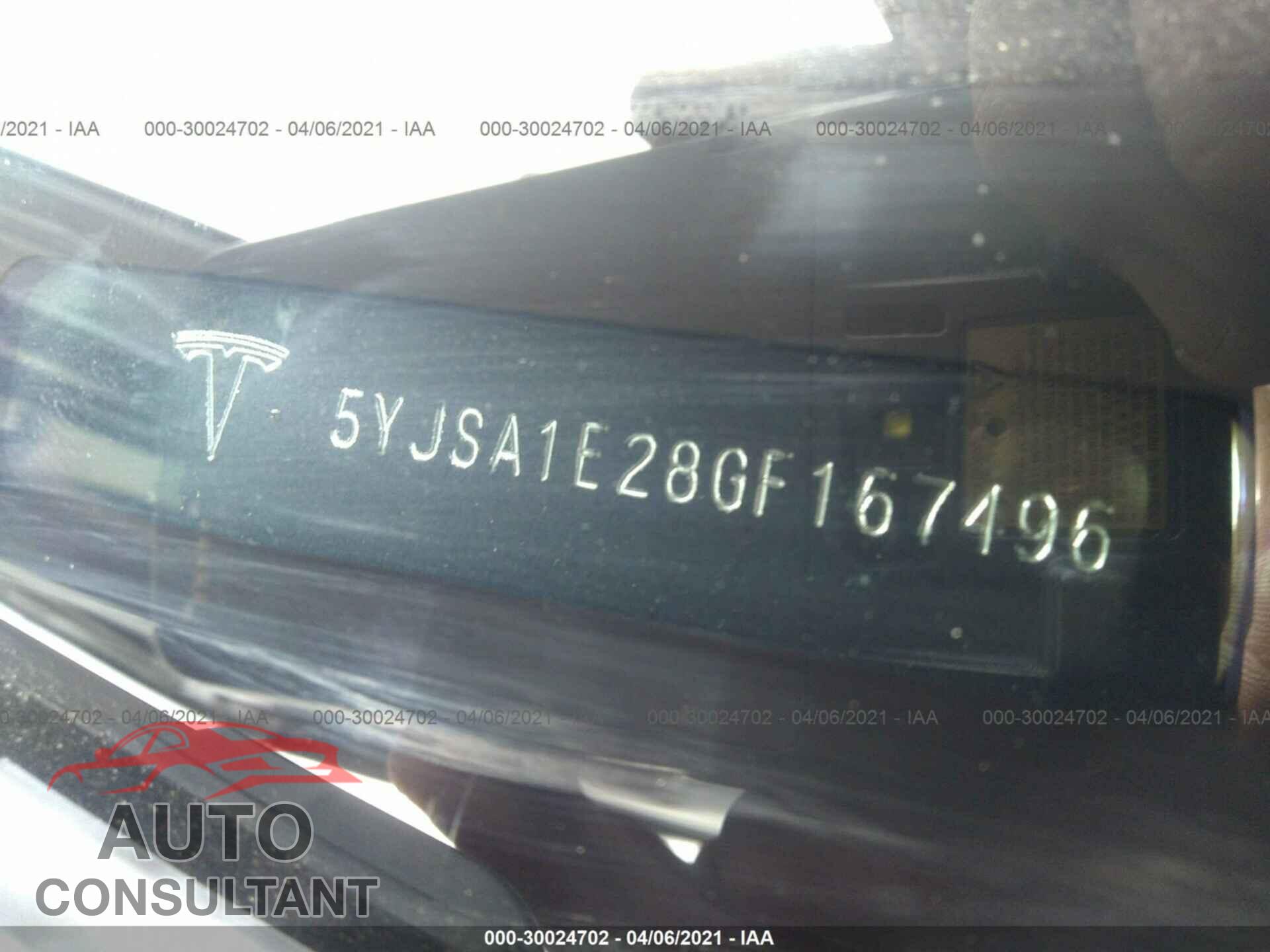 TESLA MODEL S 2016 - 5YJSA1E28GF167496