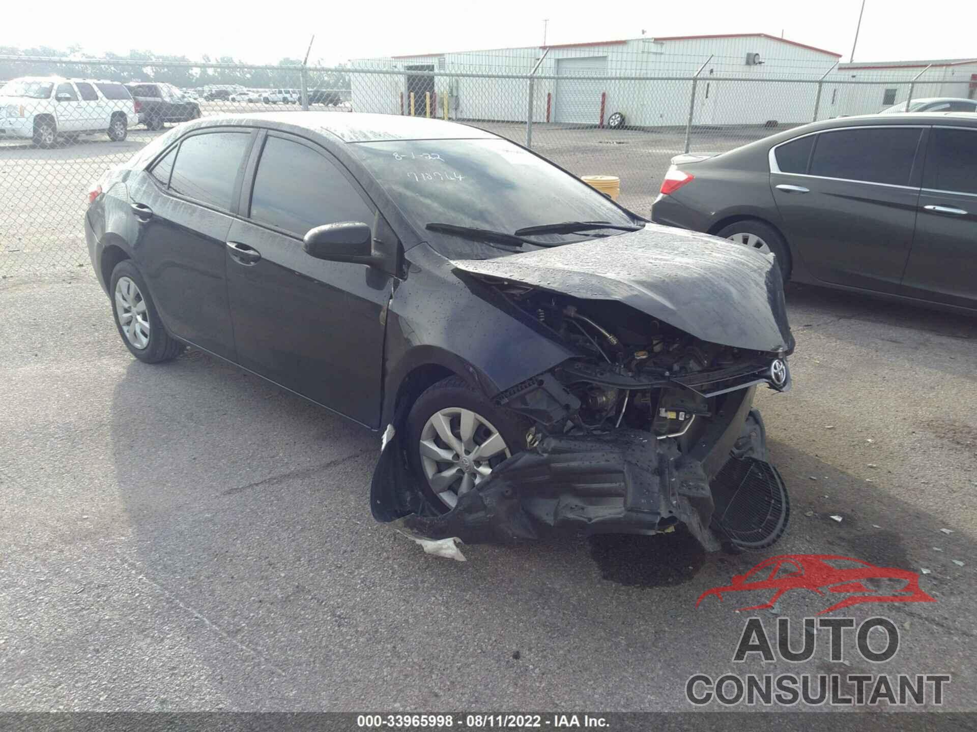 TOYOTA COROLLA 2016 - 2T1BURHE2GC718764
