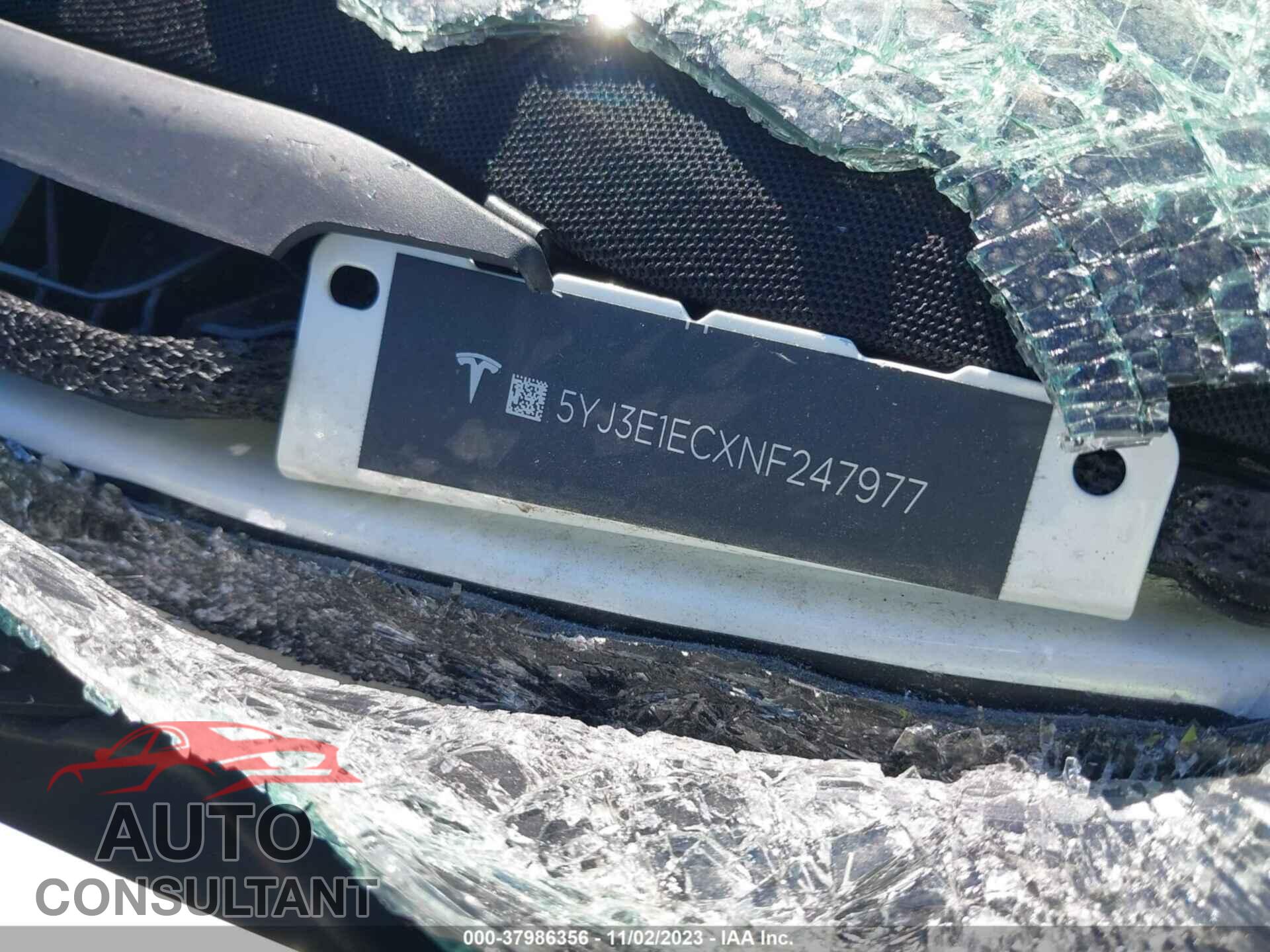 TESLA MODEL 3 2022 - 5YJ3E1ECXNF247977