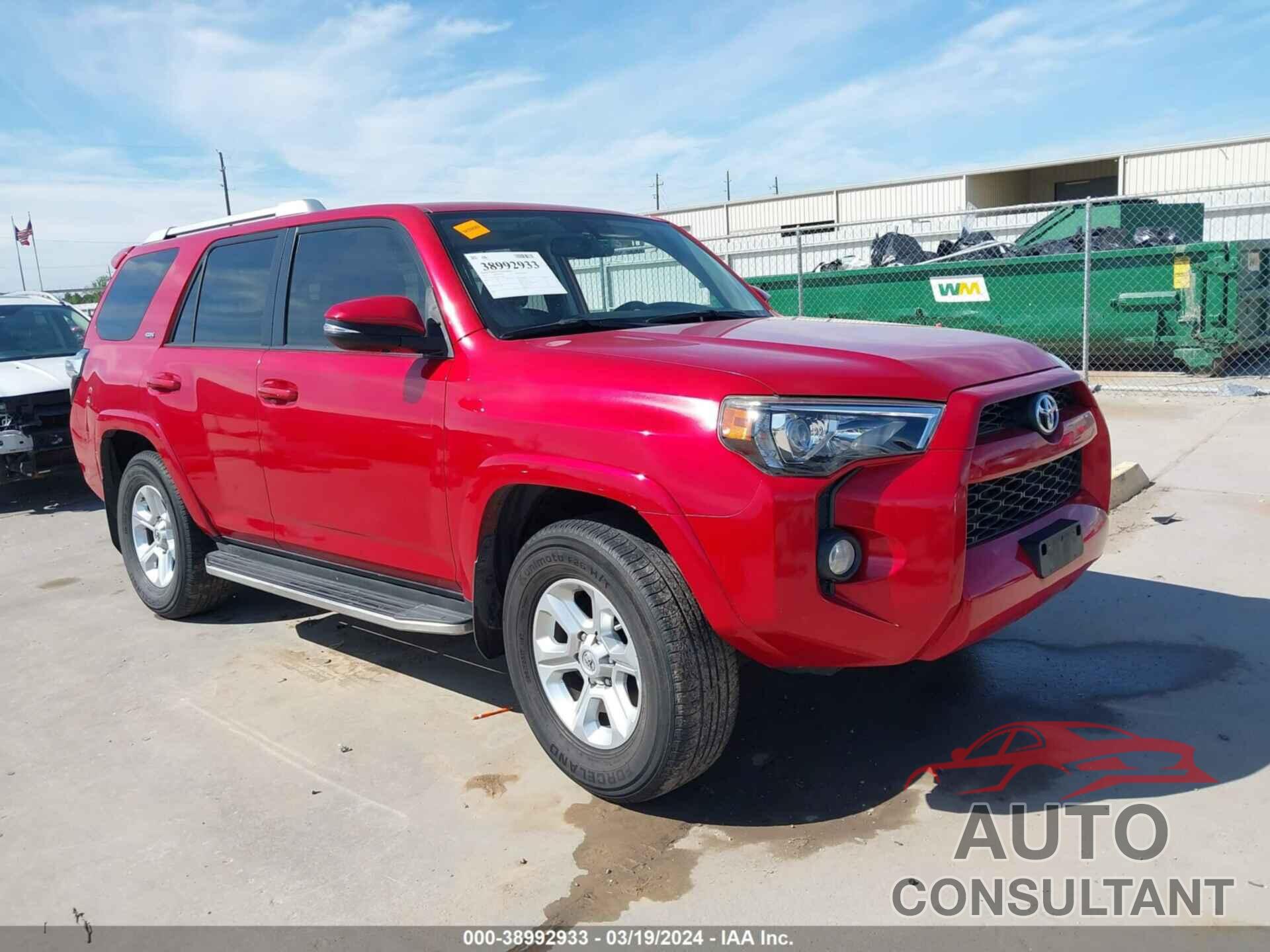 TOYOTA 4RUNNER 2016 - JTEZU5JR3G5141790