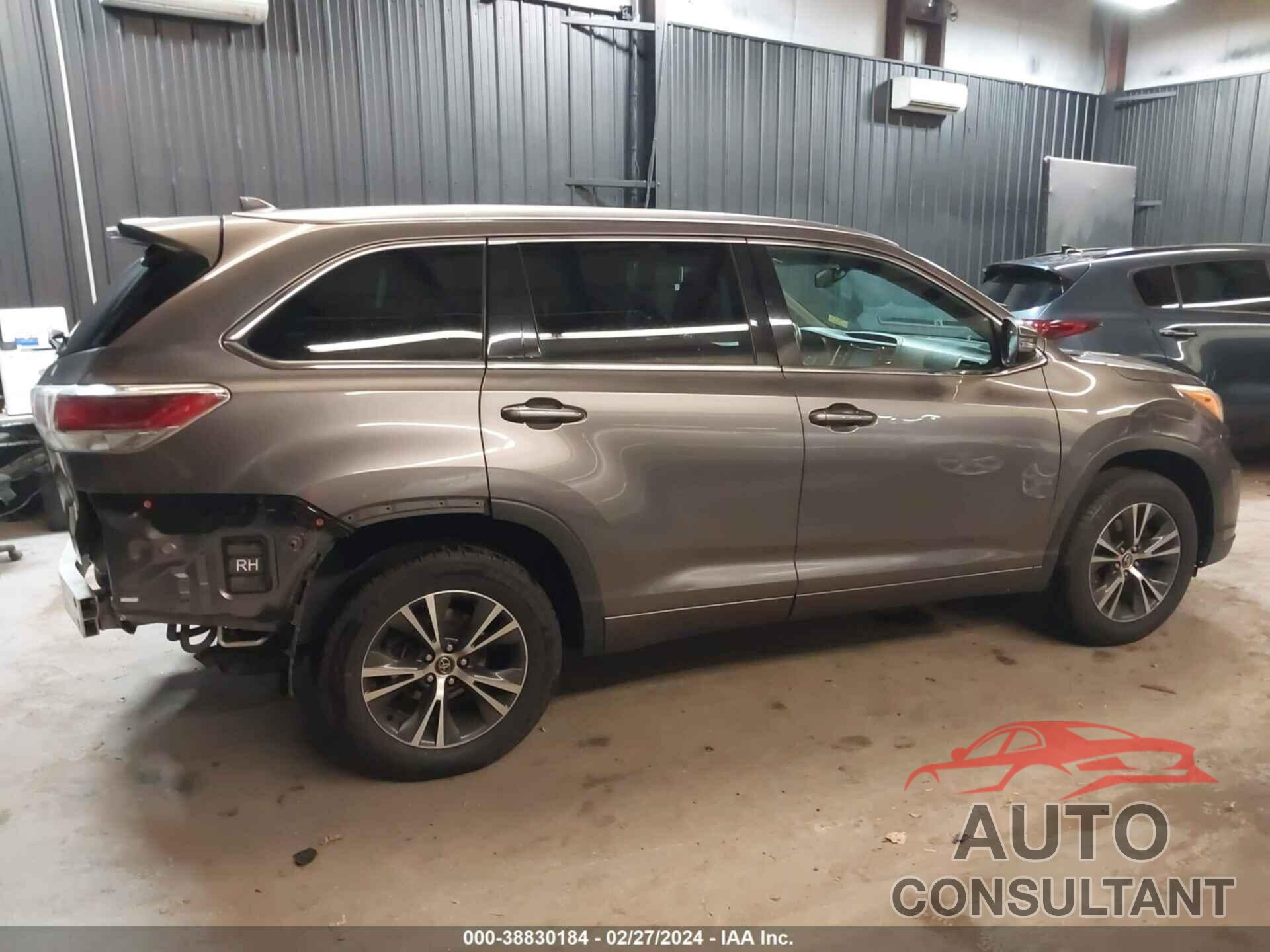 TOYOTA HIGHLANDER 2016 - 5TDKKRFH9GS500797