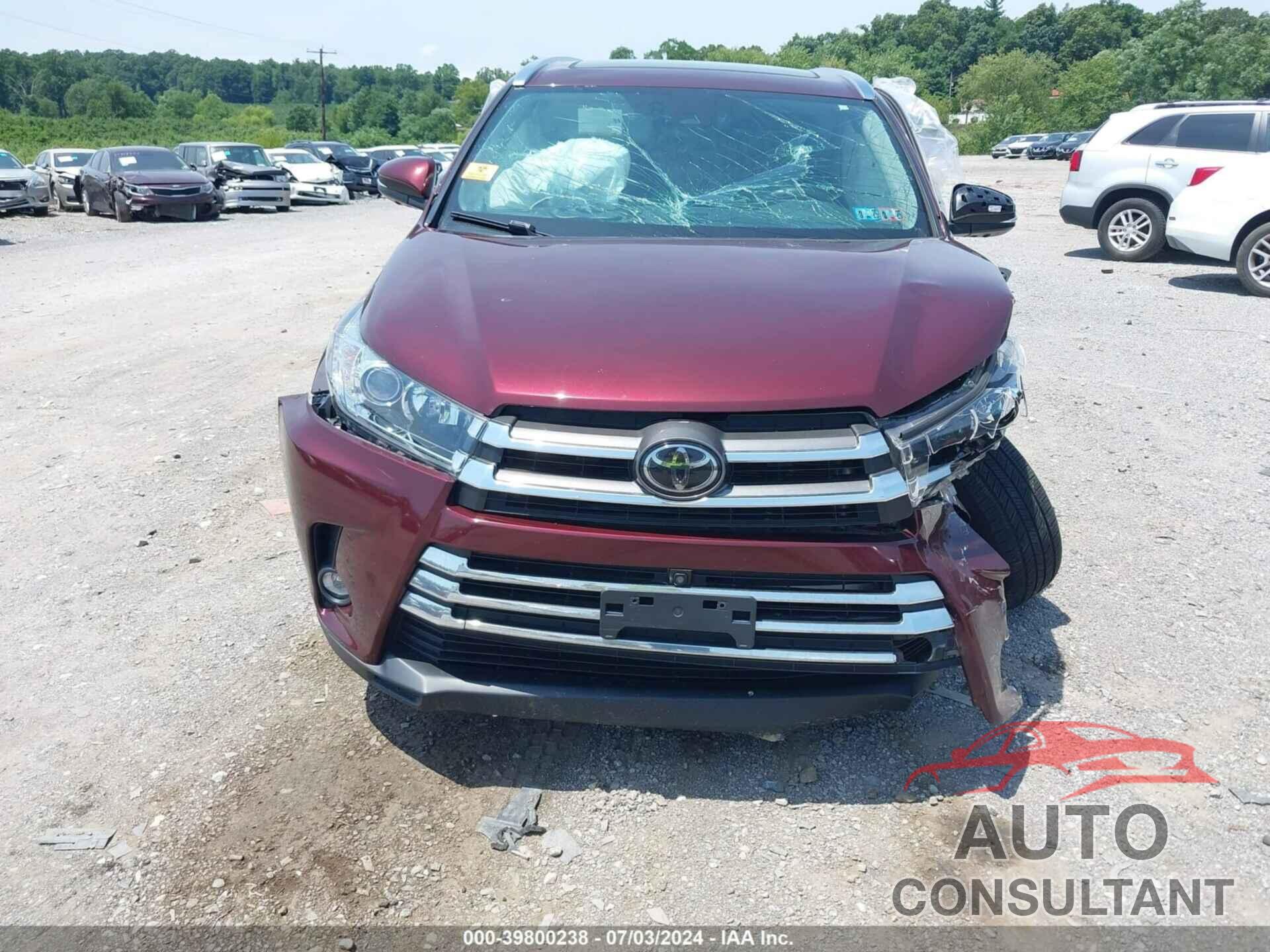 TOYOTA HIGHLANDER 2019 - 5TDDZRFH6KS925410