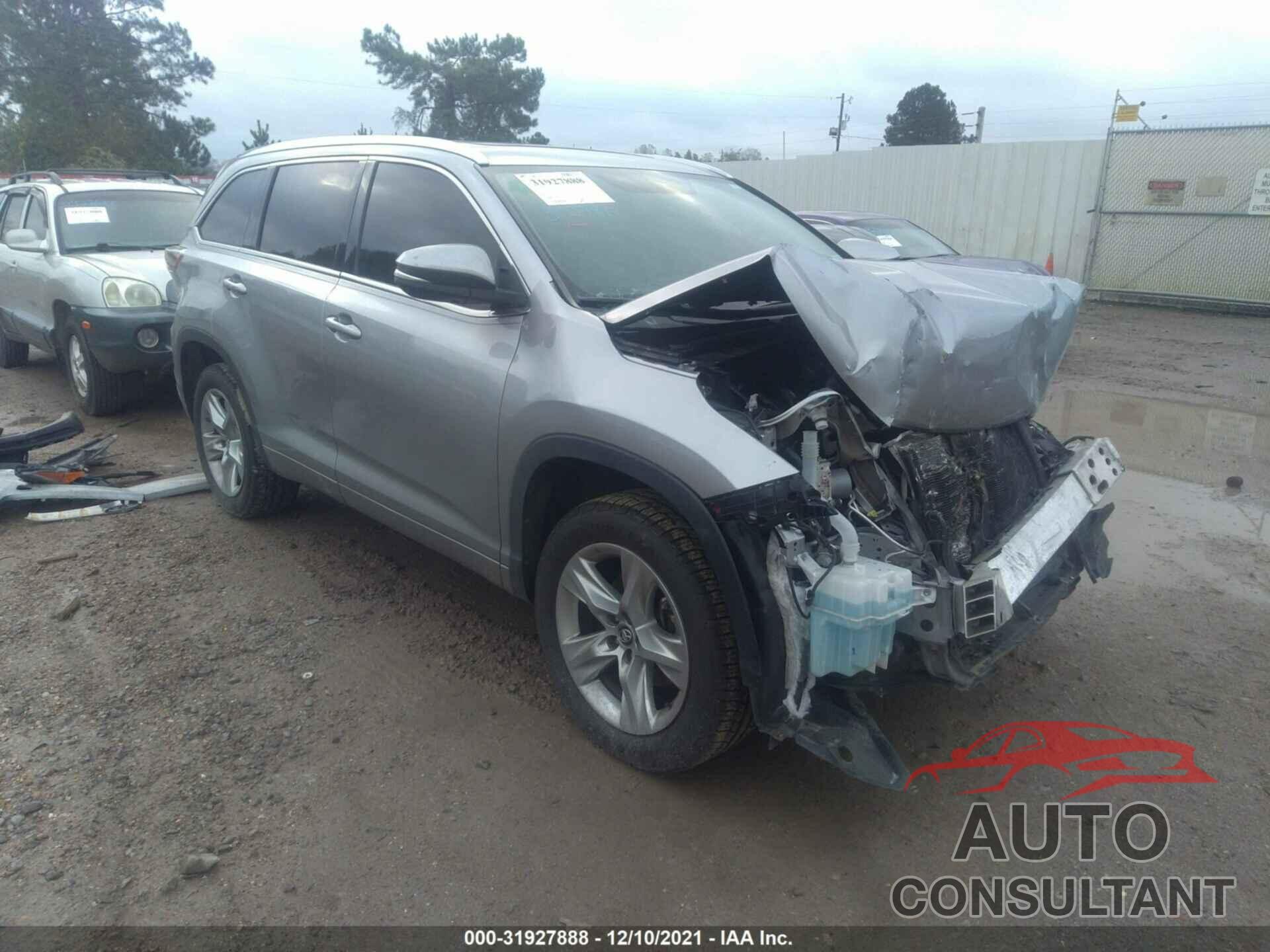 TOYOTA HIGHLANDER 2016 - 5TDYKRFH9GS148993
