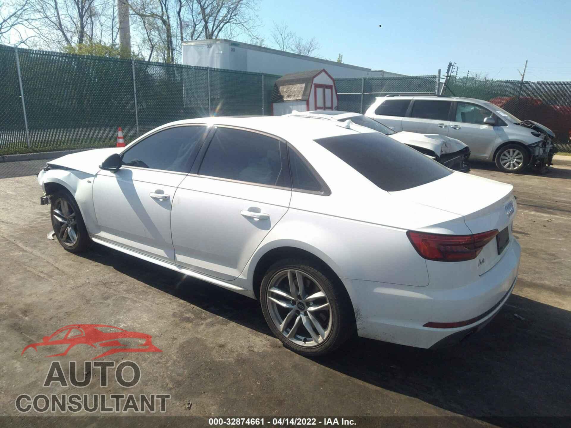 AUDI A4 2017 - WAUDNAF47HN054670