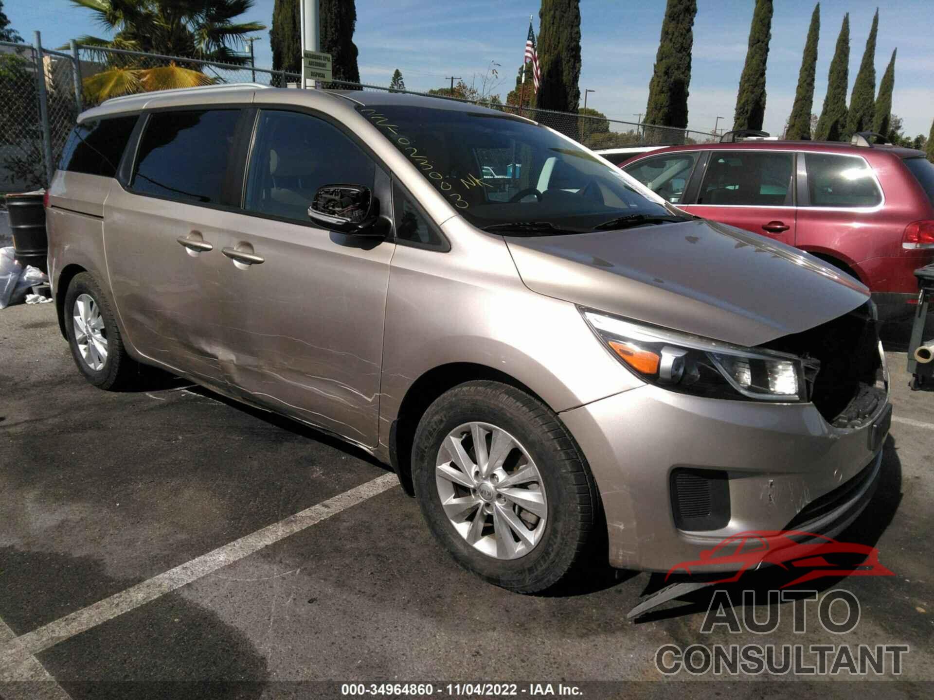 KIA SEDONA 2016 - KNDMB5C13G6204067