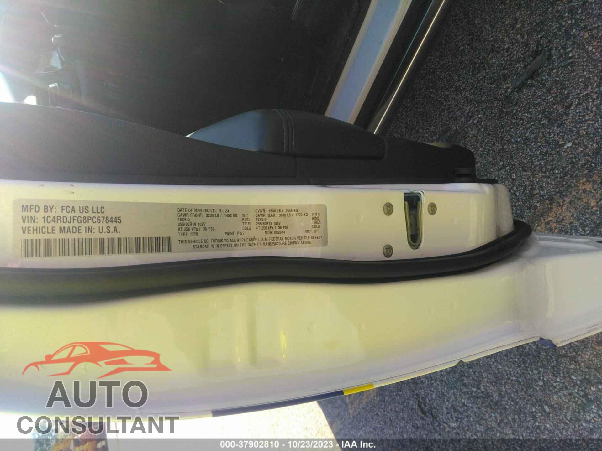 DODGE DURANGO 2023 - 1C4RDJFG8PC678445