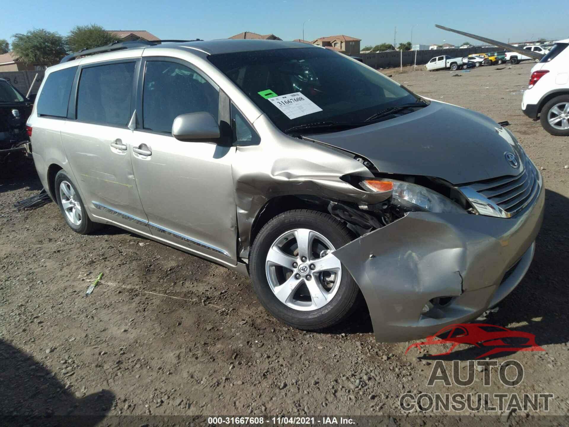 TOYOTA SIENNA 2017 - 5TDKZ3DC4HS865793