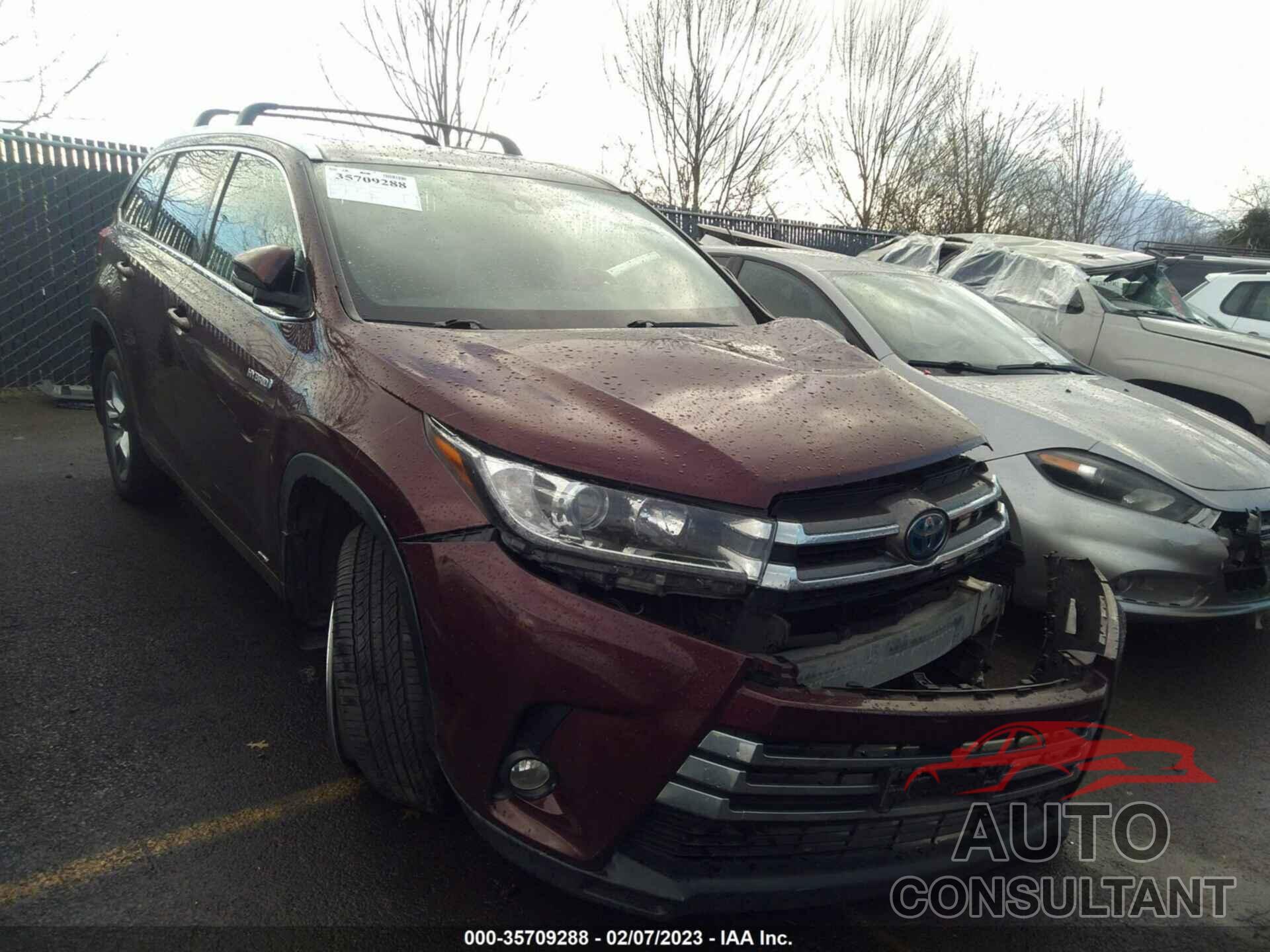 TOYOTA HIGHLANDER 2018 - 5TDDGRFH1JS037832