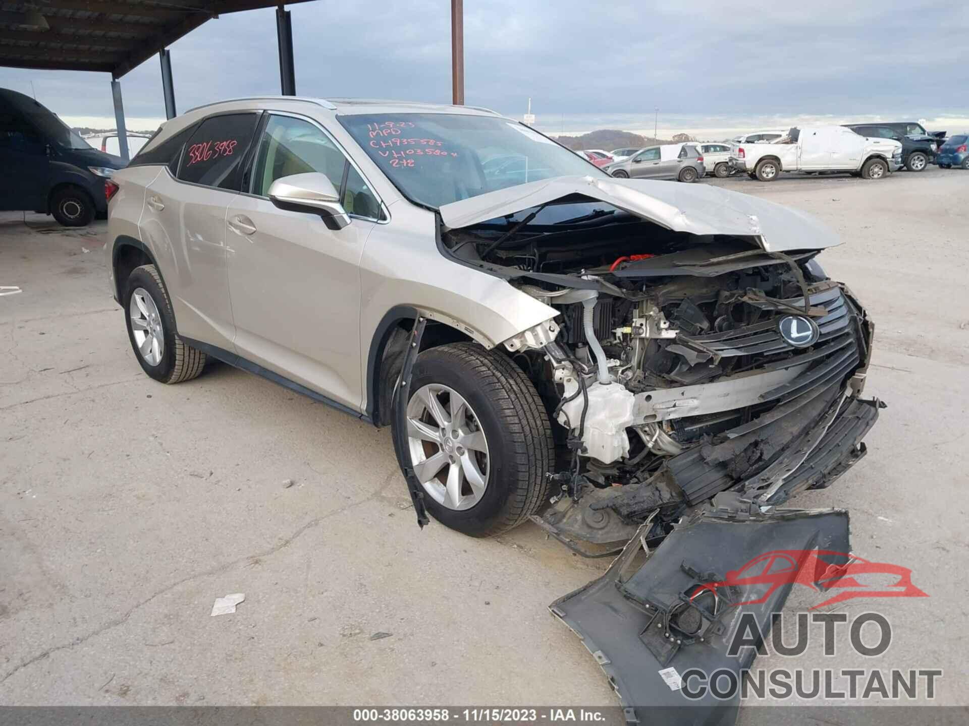 LEXUS RX 350 2016 - 2T2BZMCA7GC035804