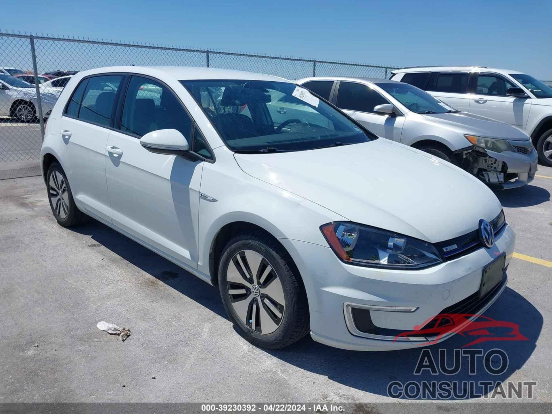 VOLKSWAGEN E-GOLF 2016 - WVWKP7AU5GW915674