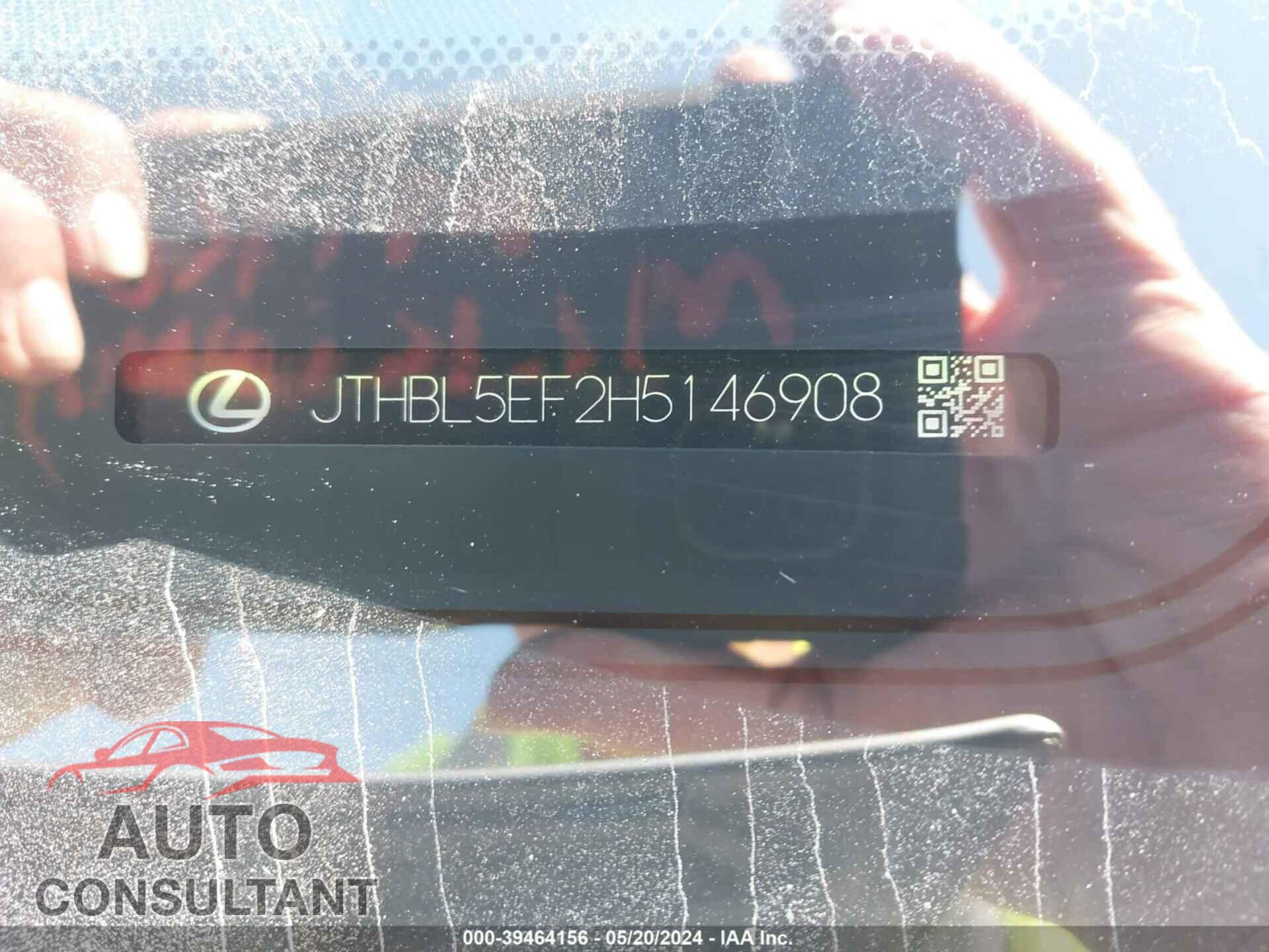 LEXUS LS 460 2017 - JTHBL5EF2H5146908