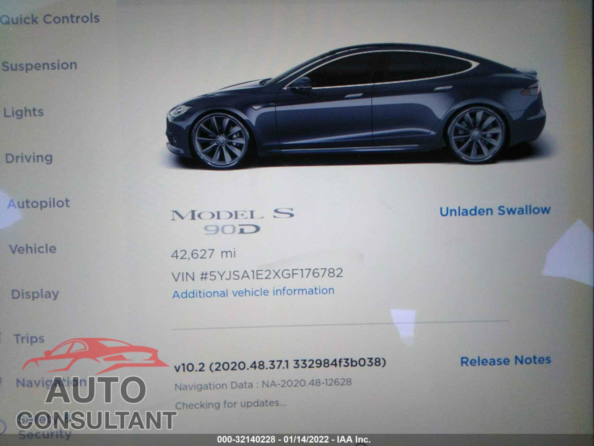 TESLA MODEL S 2016 - 5YJSA1E2XGF176782