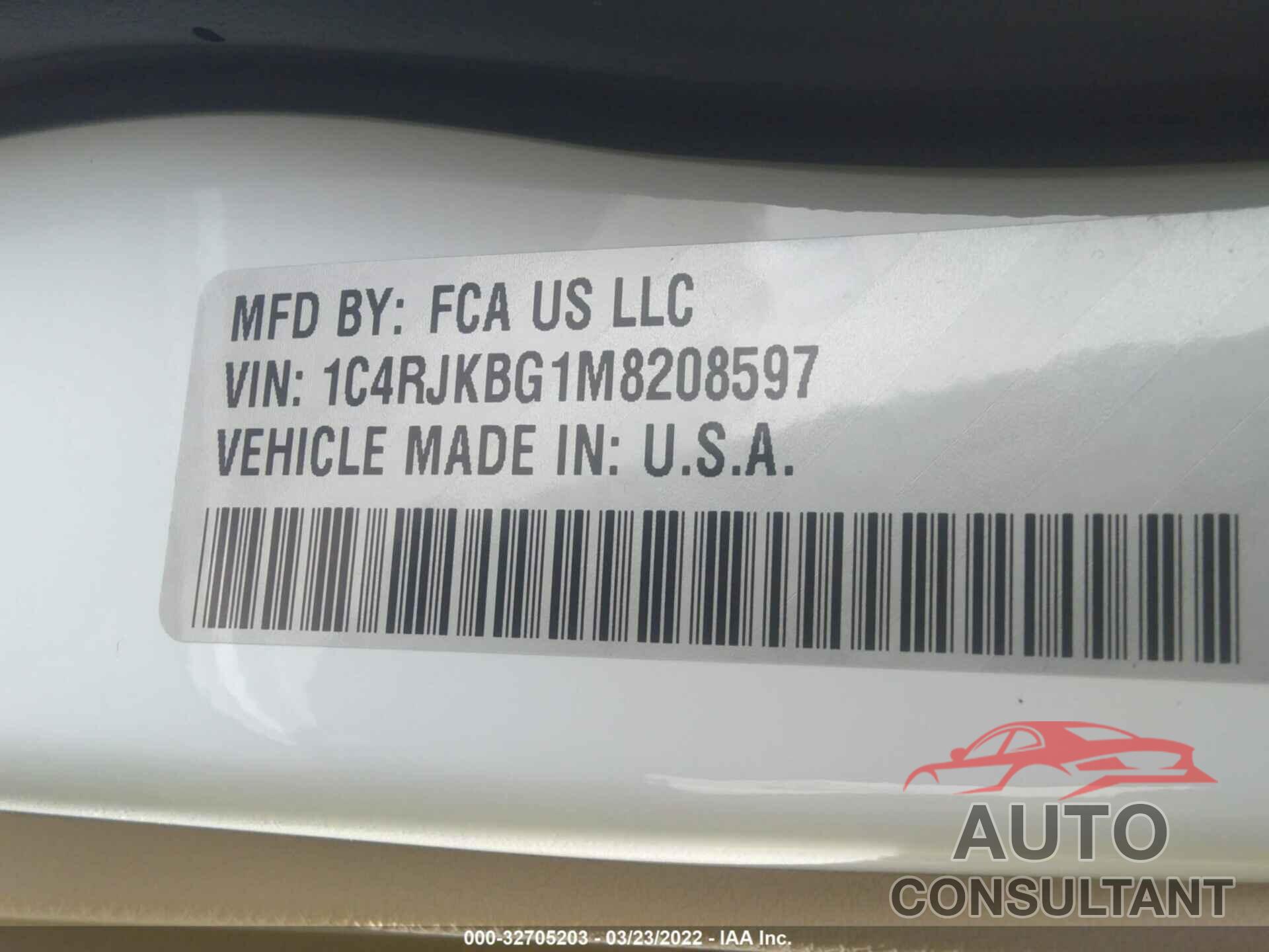 JEEP GRAND CHEROKEE L 2021 - 1C4RJKBG1M8208597