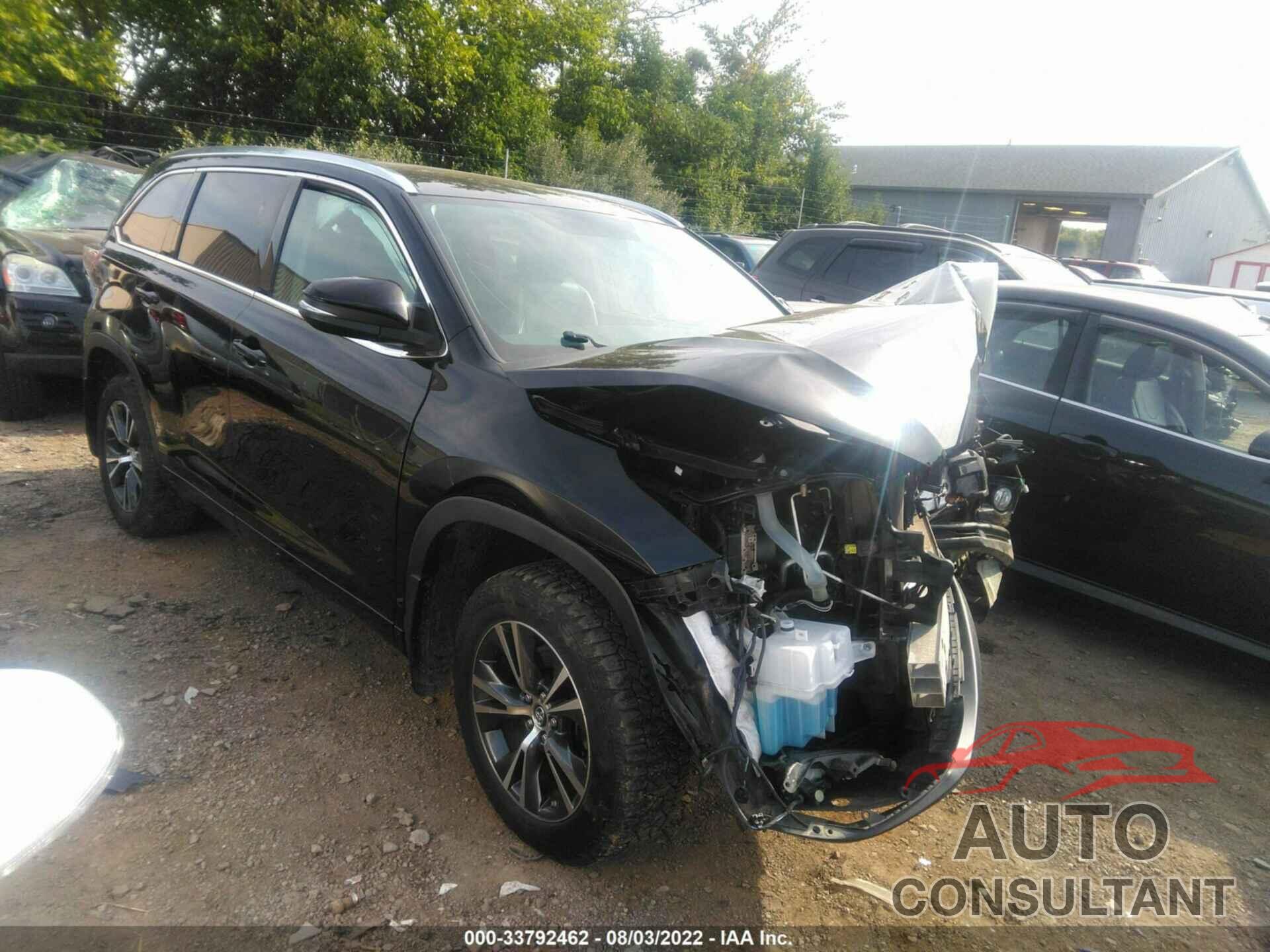 TOYOTA HIGHLANDER 2016 - 5TDJKRFH5GS504003