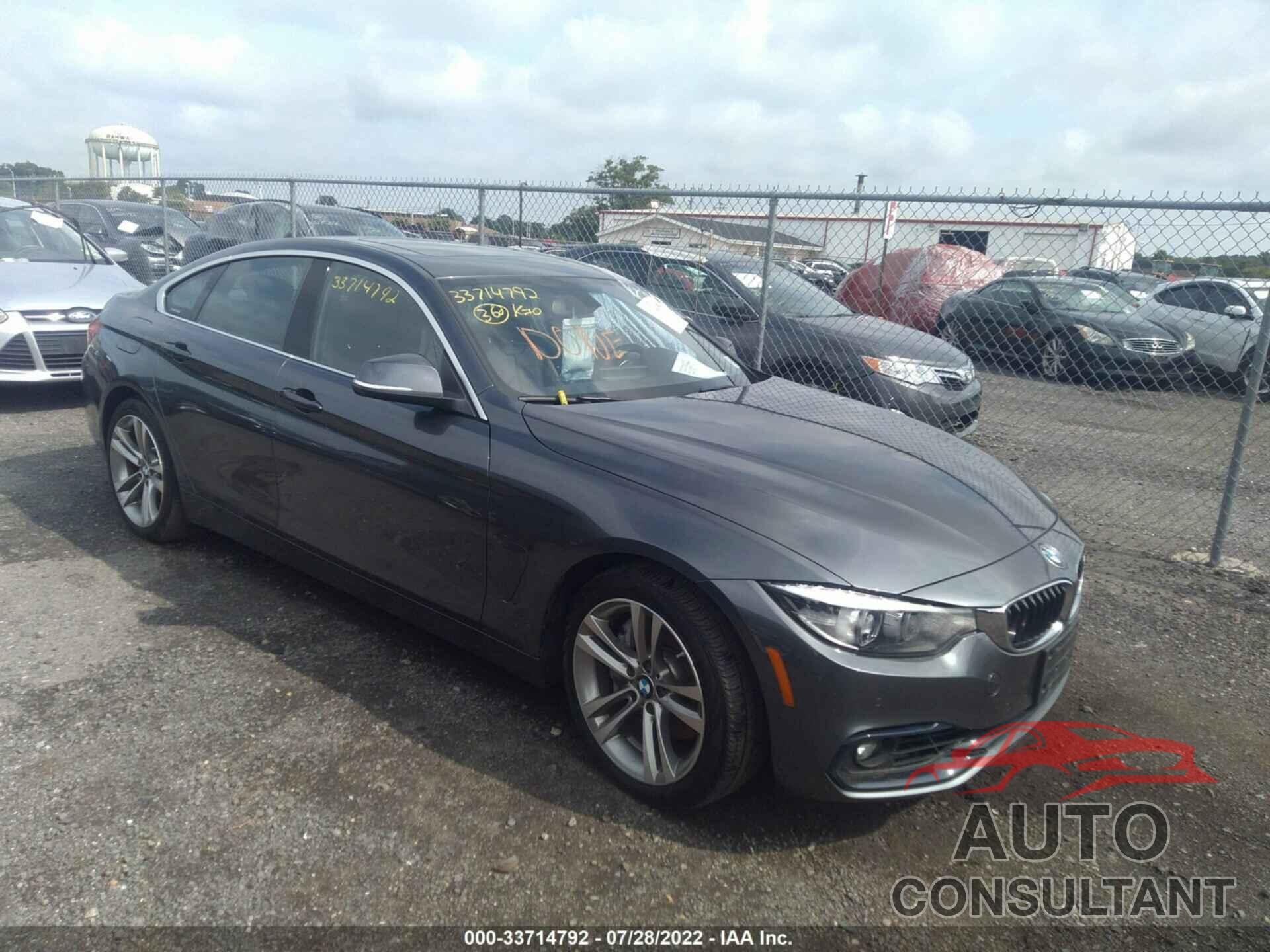 BMW 4 SERIES 2018 - WBA4J7C55JBH13741