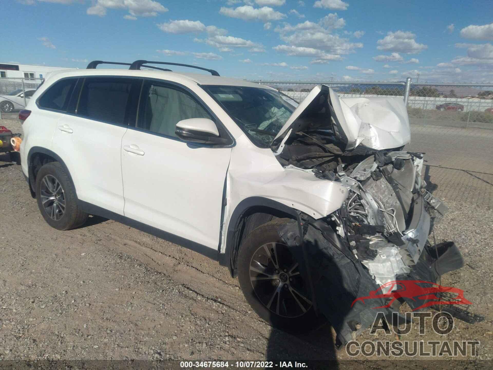 TOYOTA HIGHLANDER 2019 - 5TDZARFH6KS044185
