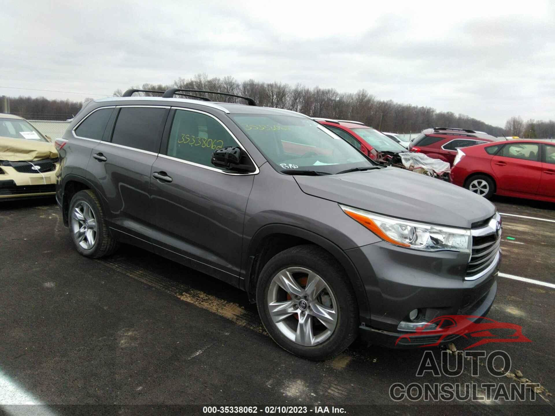TOYOTA HIGHLANDER 2016 - 5TDDKRFH0GS353200