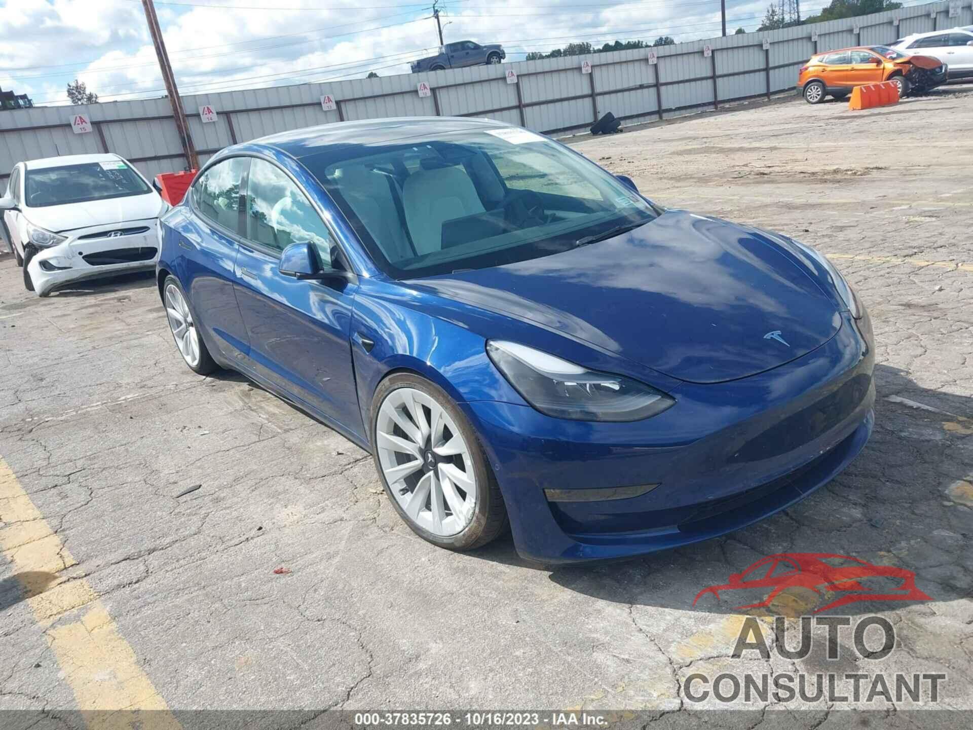 TESLA MODEL 3 2022 - 5YJ3E1EB7NF111037