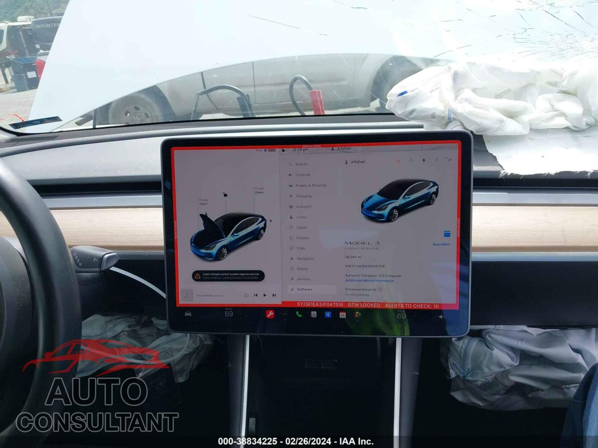 TESLA MODEL 3 2018 - 5YJ3E1EA3JF047516