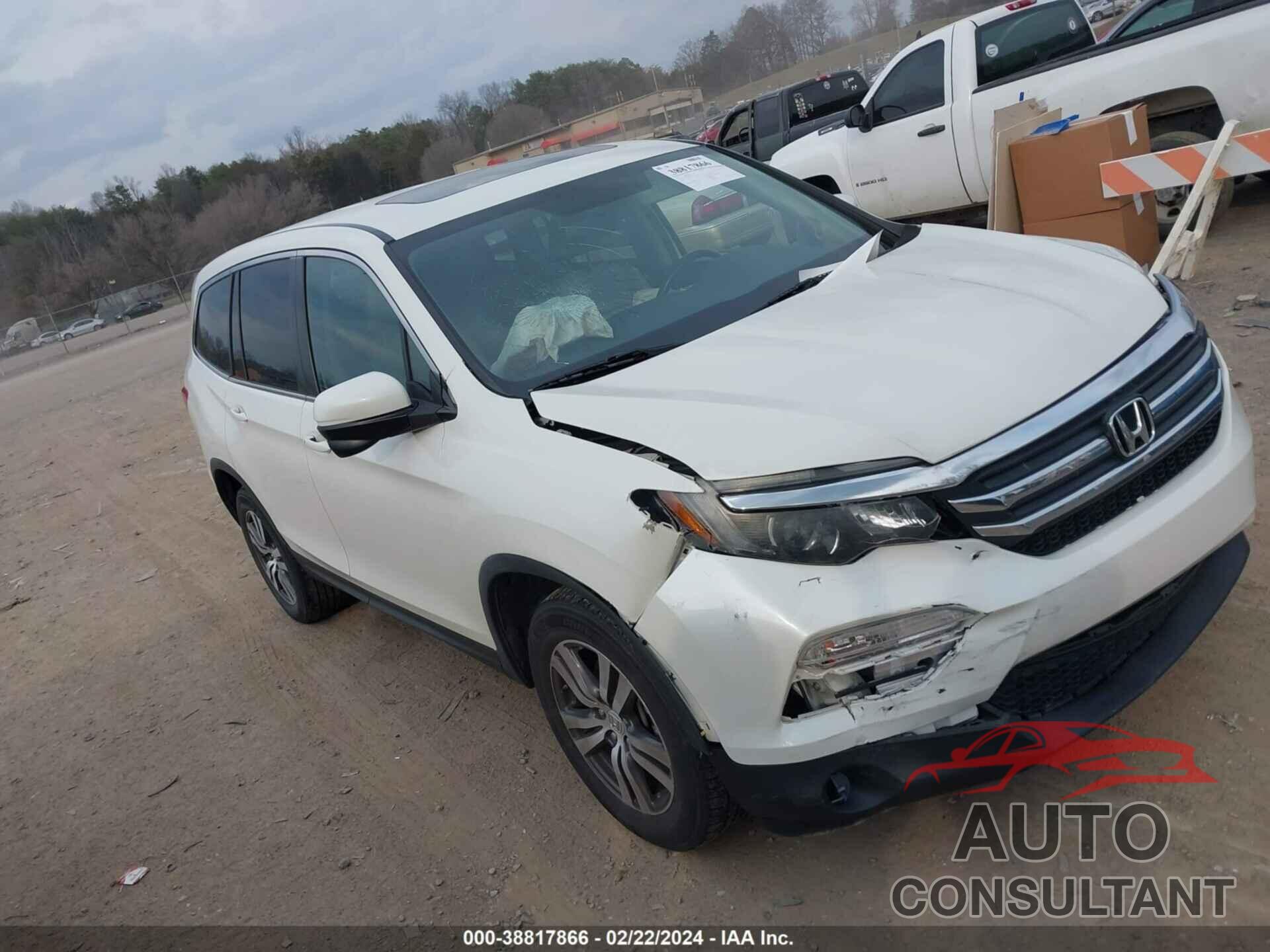 HONDA PILOT 2016 - 5FNYF6H89GB027076