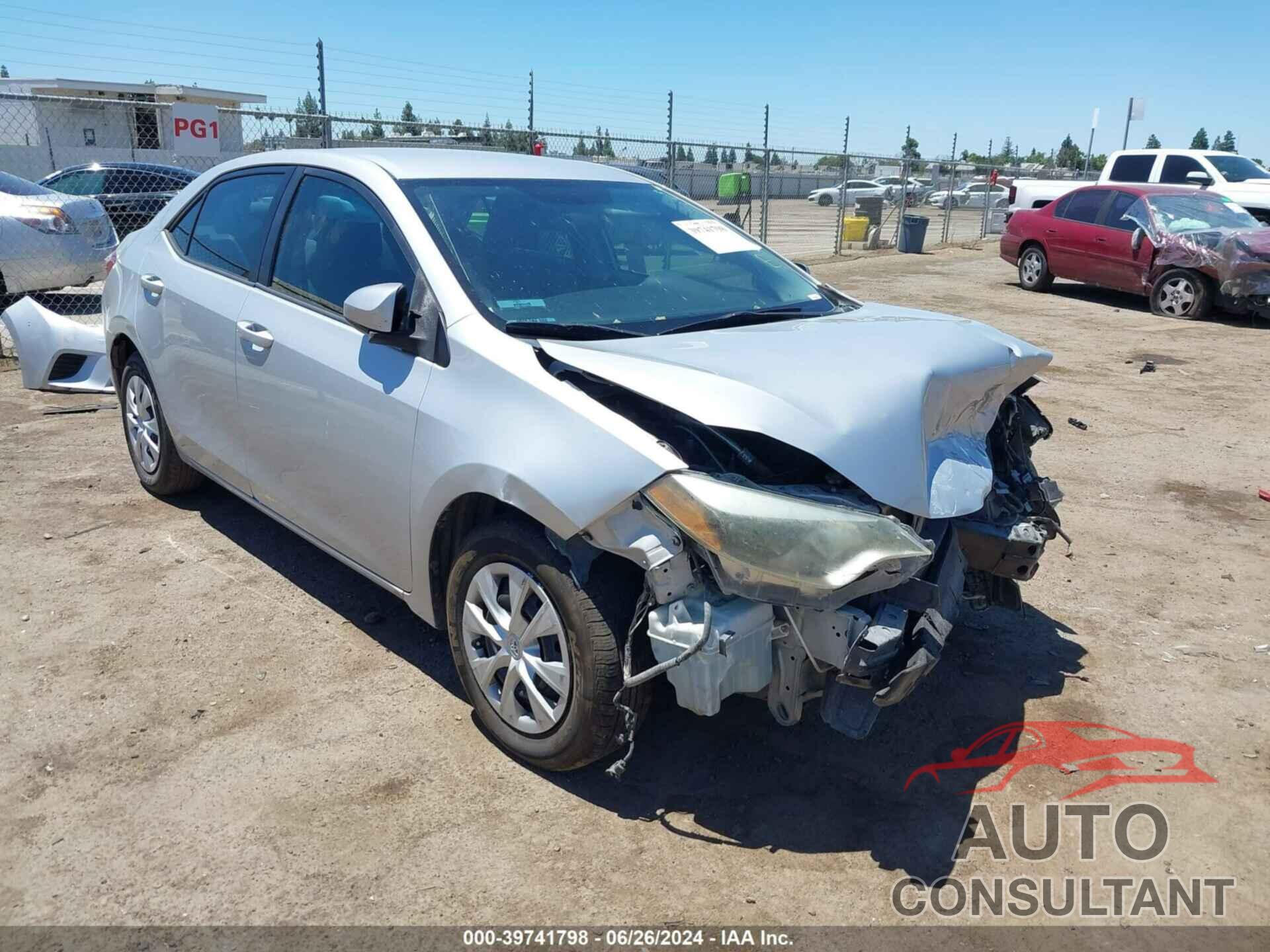 TOYOTA COROLLA 2016 - 2T1BURHE1GC622009