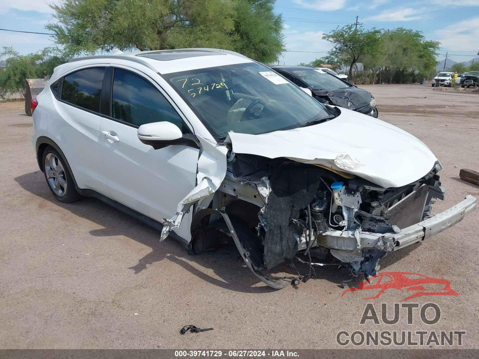 HONDA HR-V 2017 - 3CZRU6H75HM727962