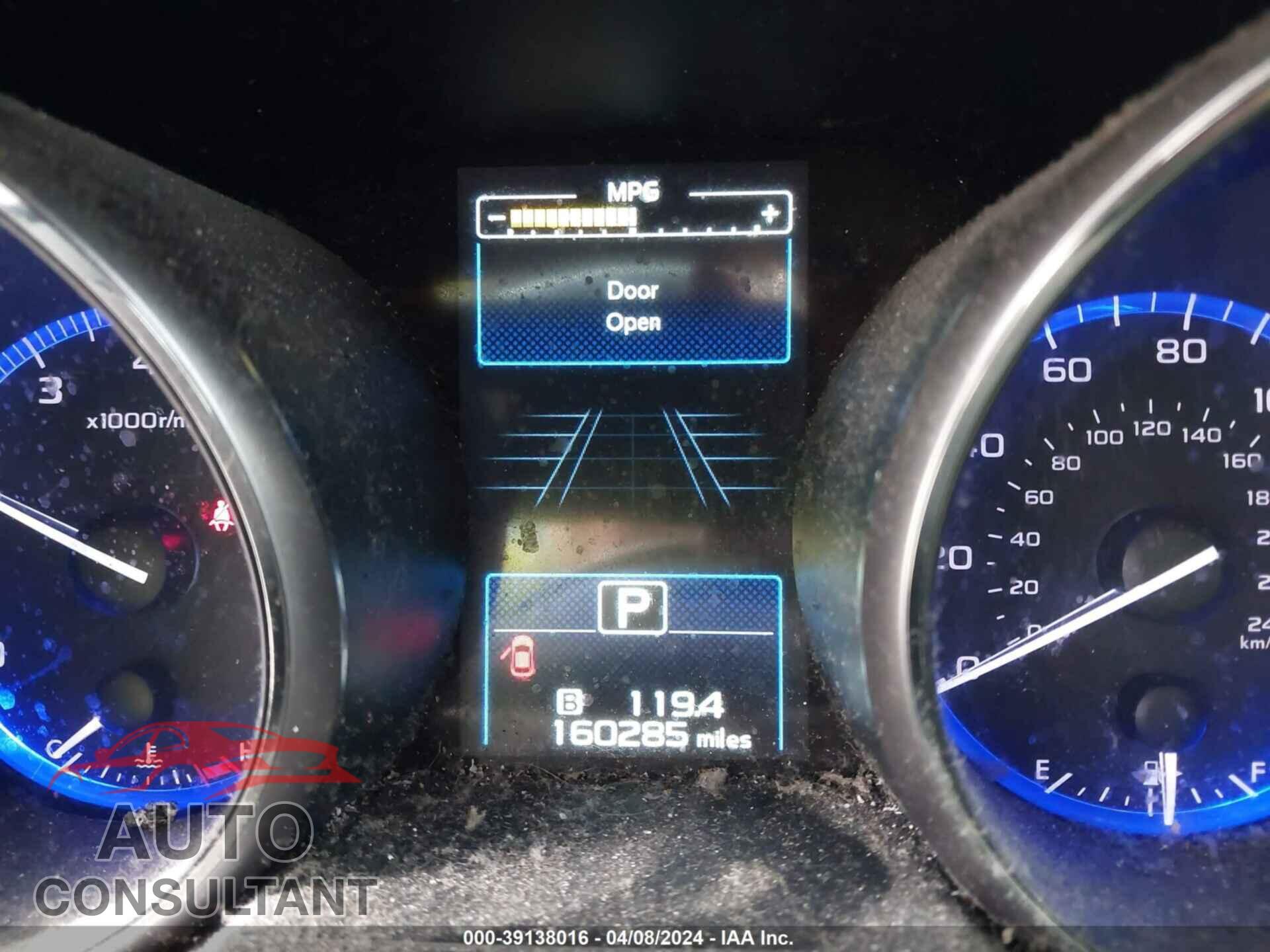 SUBARU OUTBACK 2016 - 4S4BSANC9G3245945