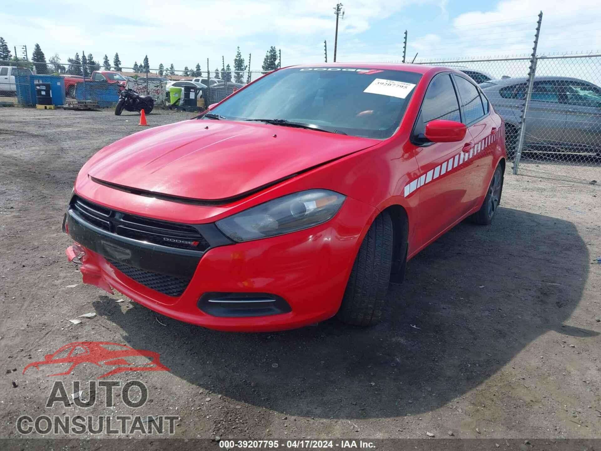 DODGE DART 2016 - 1C3CDFAA3GD728365