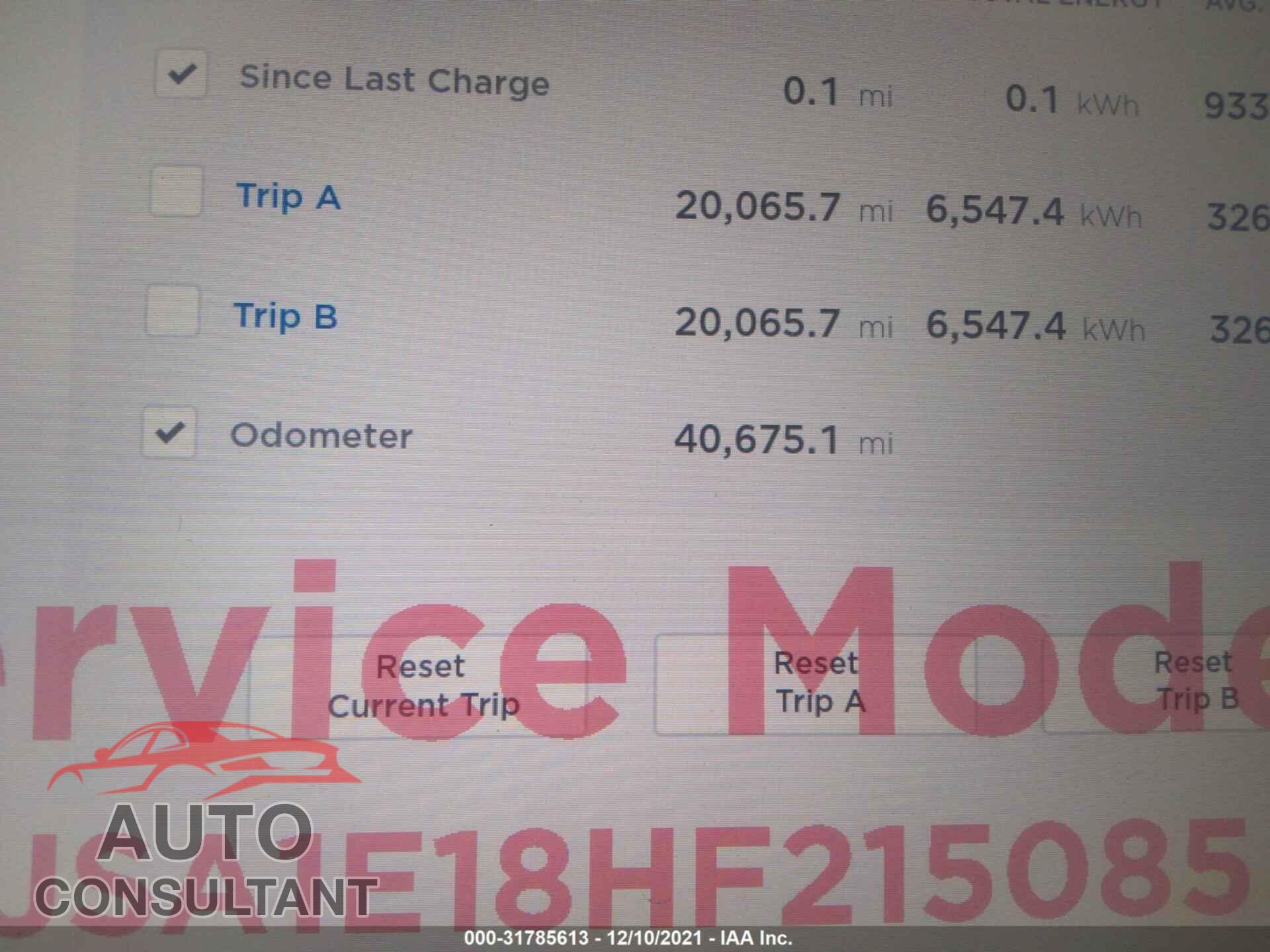 TESLA MODEL S 2017 - 5YJSA1E18HF215085