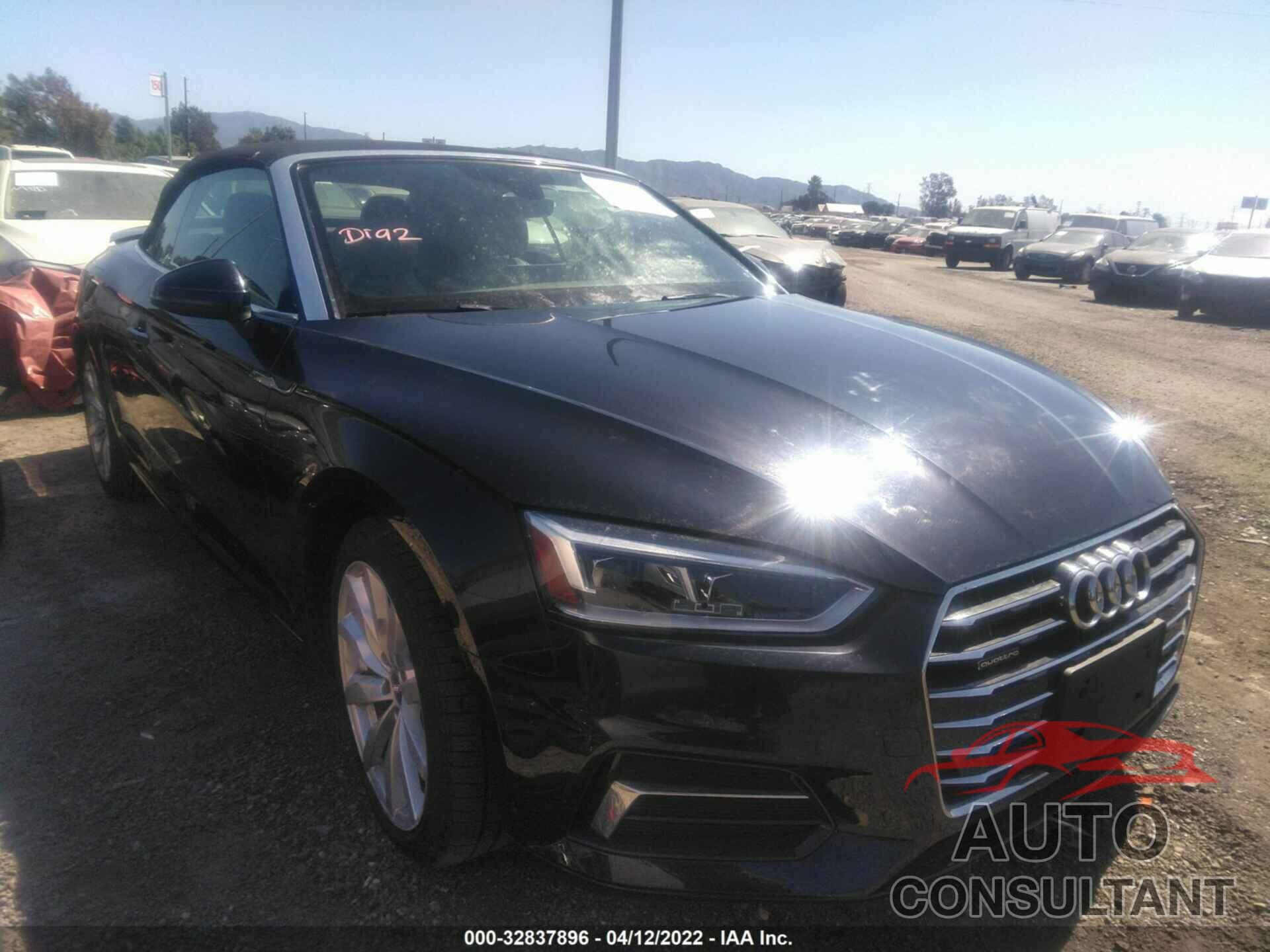 AUDI A5 CABRIOLET 2018 - WAUYNGF54JN011603