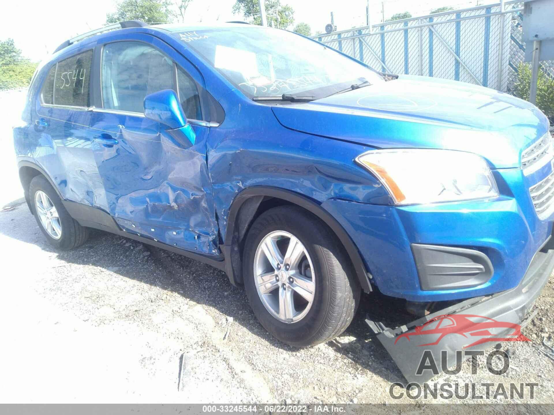 CHEVROLET TRAX 2016 - KL7CJLSB0GB622362