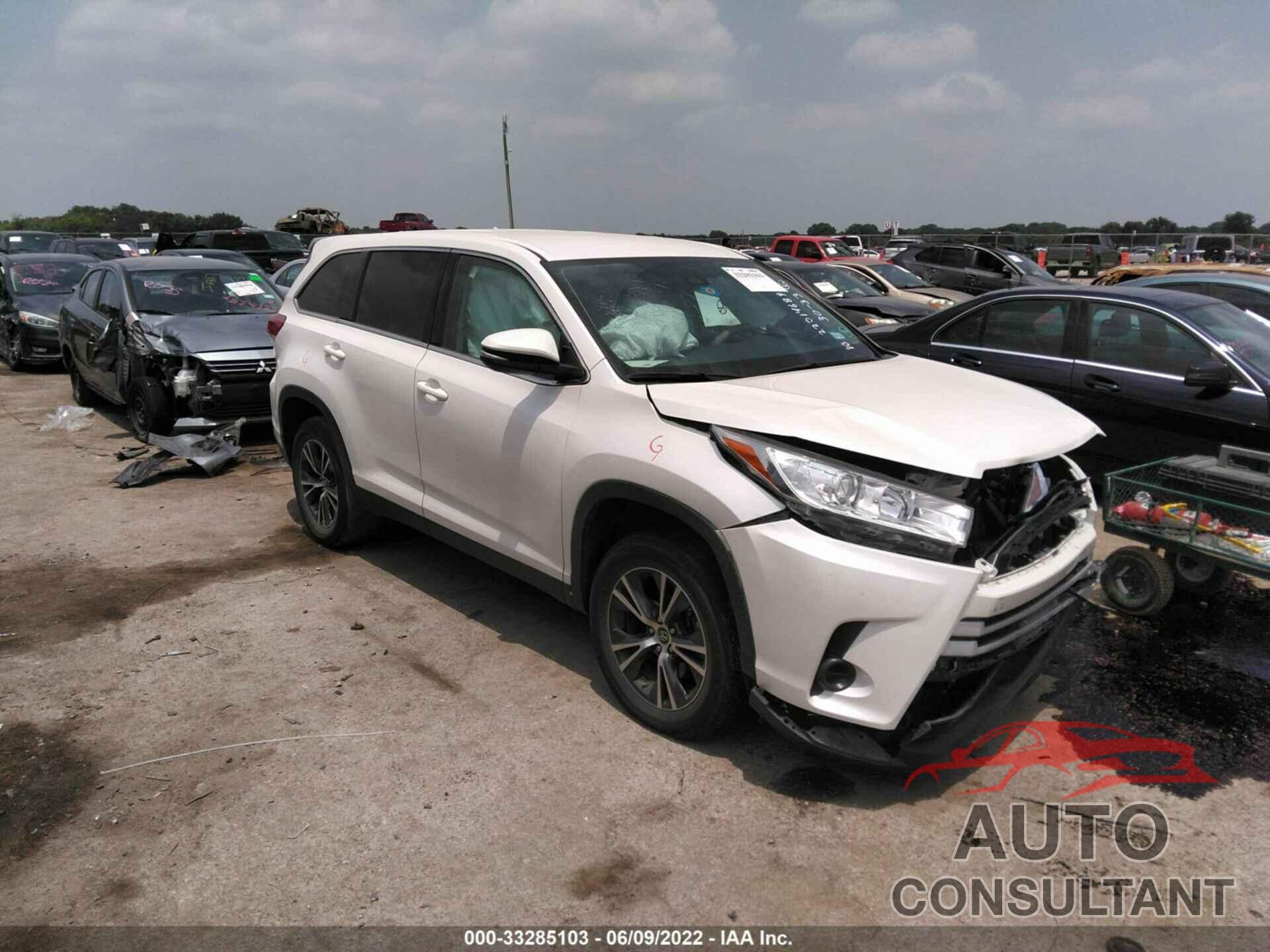 TOYOTA HIGHLANDER 2019 - 5TDZZRFH8KS342729