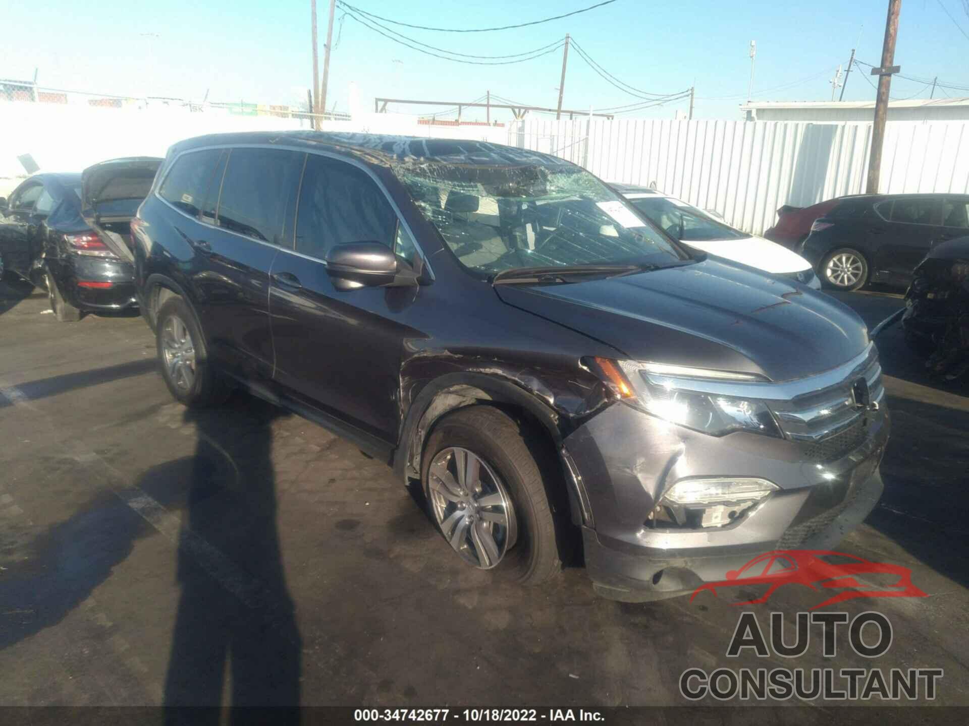 HONDA PILOT 2017 - 5FNYF5H53HB045932