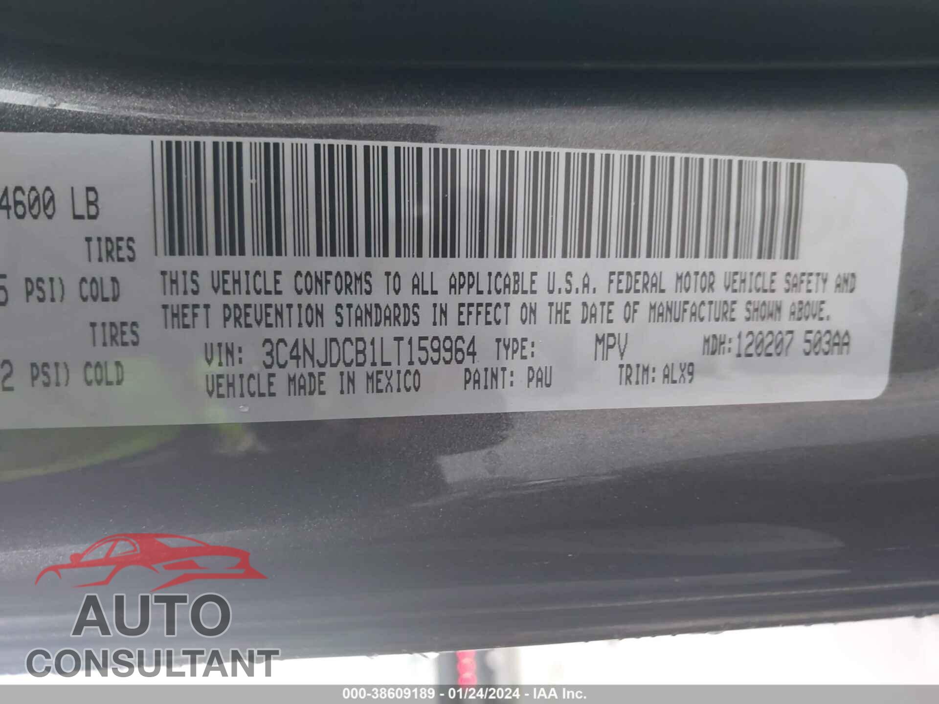 JEEP COMPASS 2020 - 3C4NJDCB1LT159964