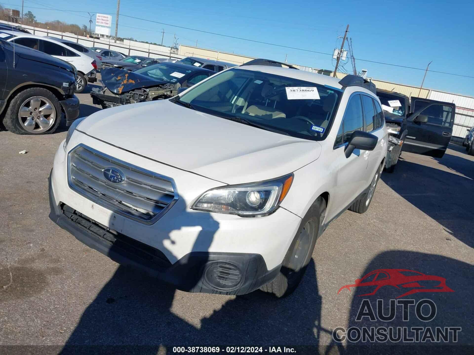 SUBARU OUTBACK 2016 - 4S4BSBAC9G3237078