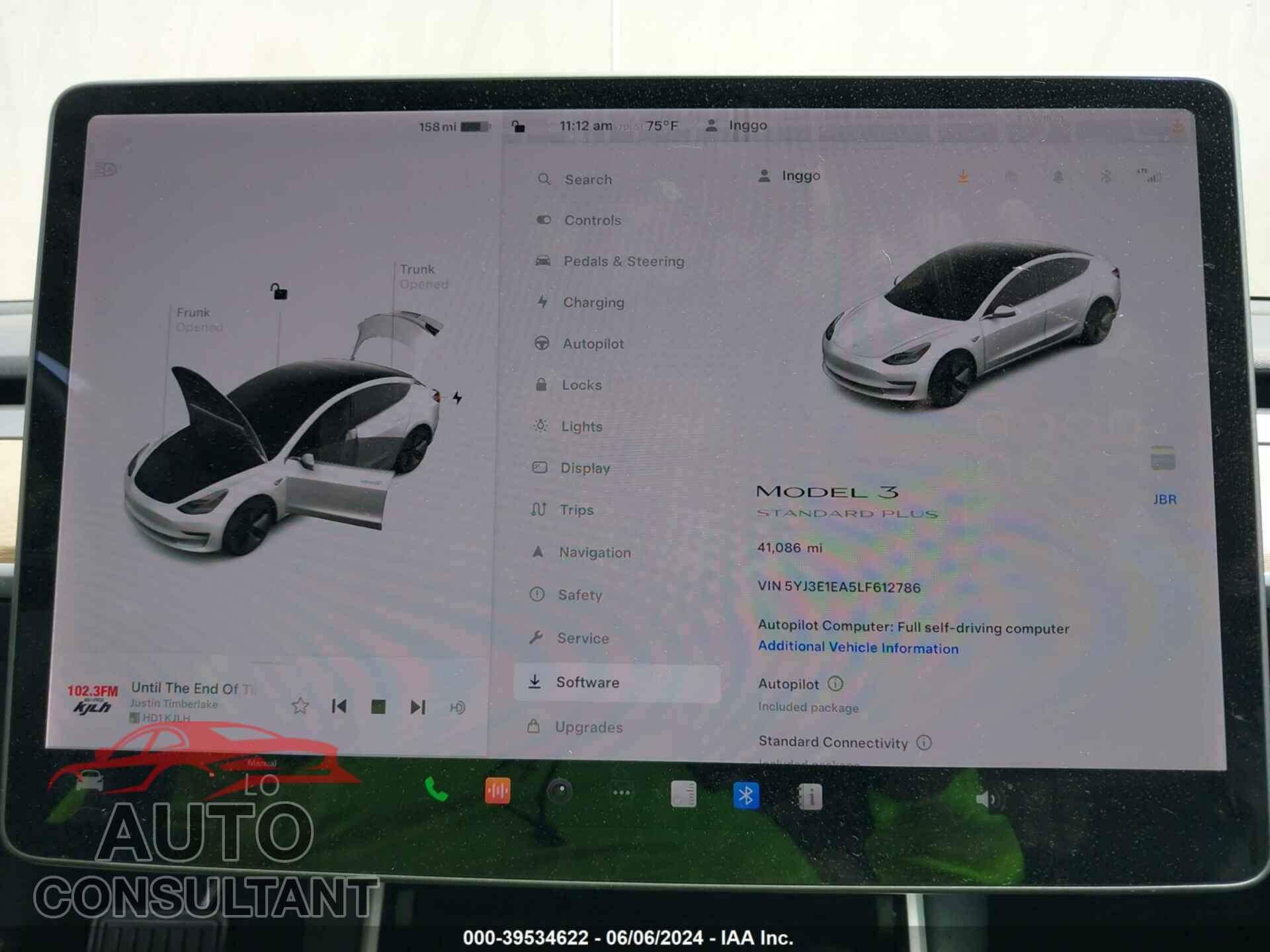 TESLA MODEL 3 2020 - 5YJ3E1EA5LF612786