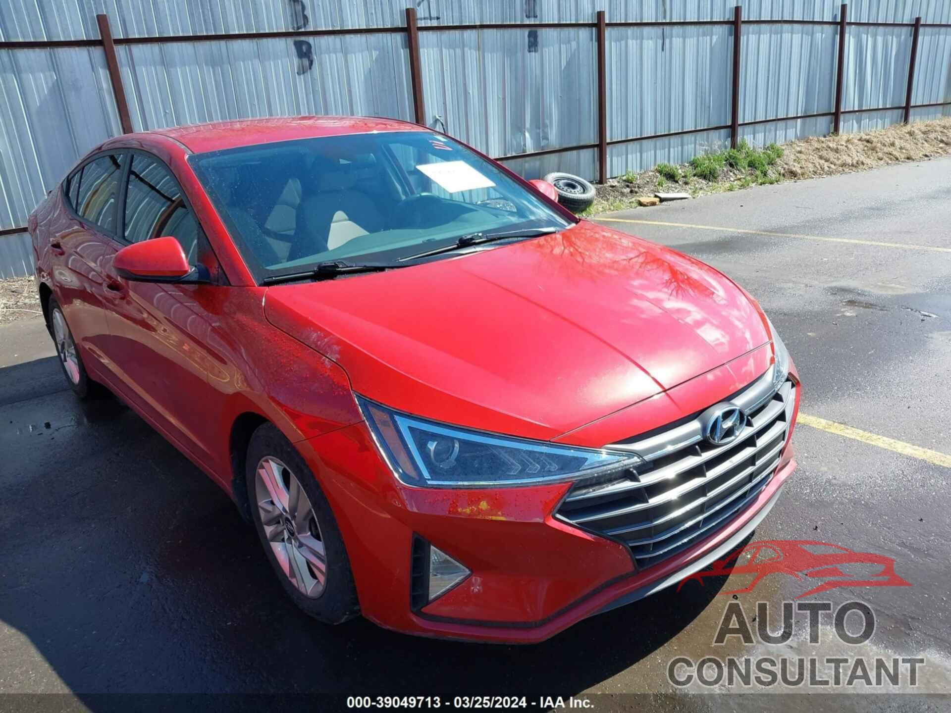 HYUNDAI ELANTRA 2019 - 5NPD84LF2KH486687